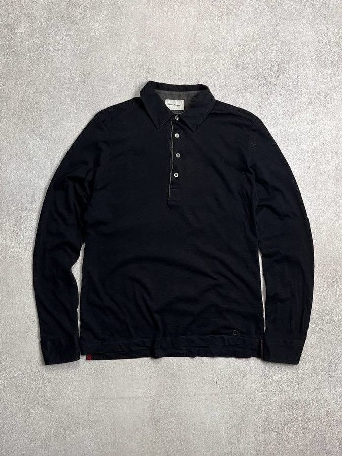 Salvatore Ferragamo Vintage Salvadore Ferragamo Polo Longsleeve Shirt S Size US S / EU 44-46 / 1 - 1 Thumbnail
