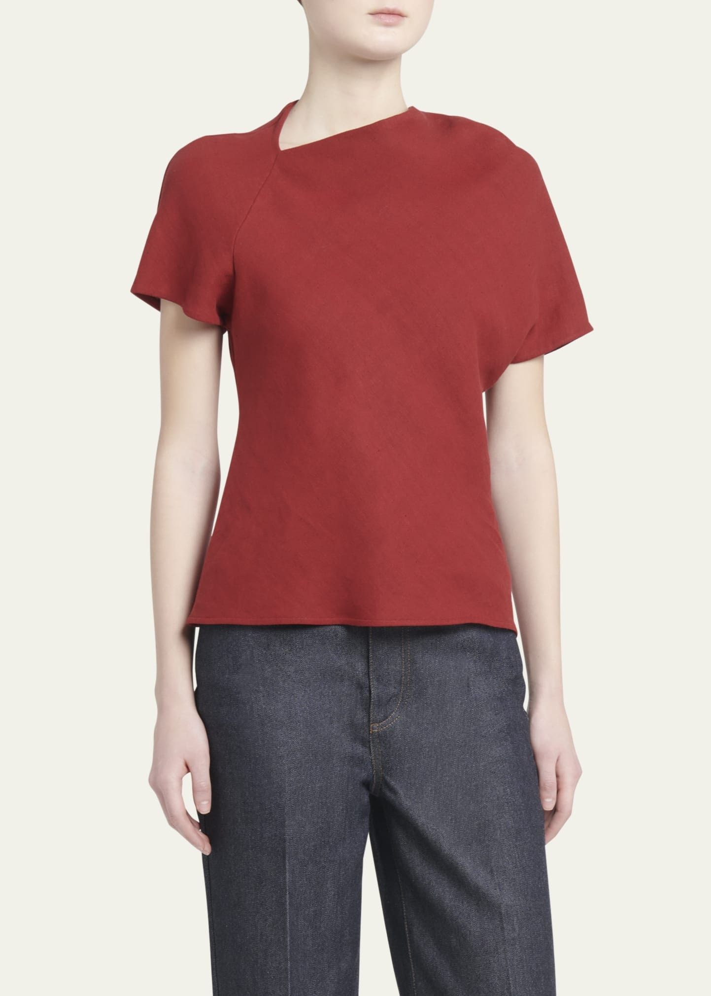 Loro Piana o1srvl11e0824 Amira Summer Linen Crepe Shirt in Red Size XXL / US 16-18 / IT 52-54 - 4 Thumbnail