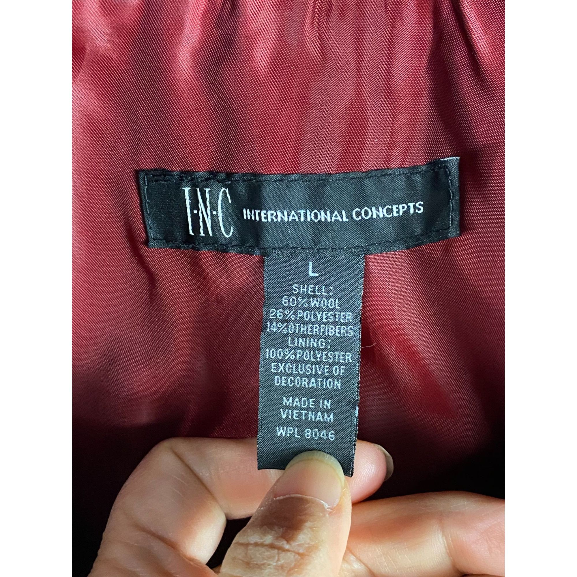 Other INC International Concept Wool Blend Zip Snap Lined Hooded J Size US L / EU 52-54 / 3 - 3 Thumbnail