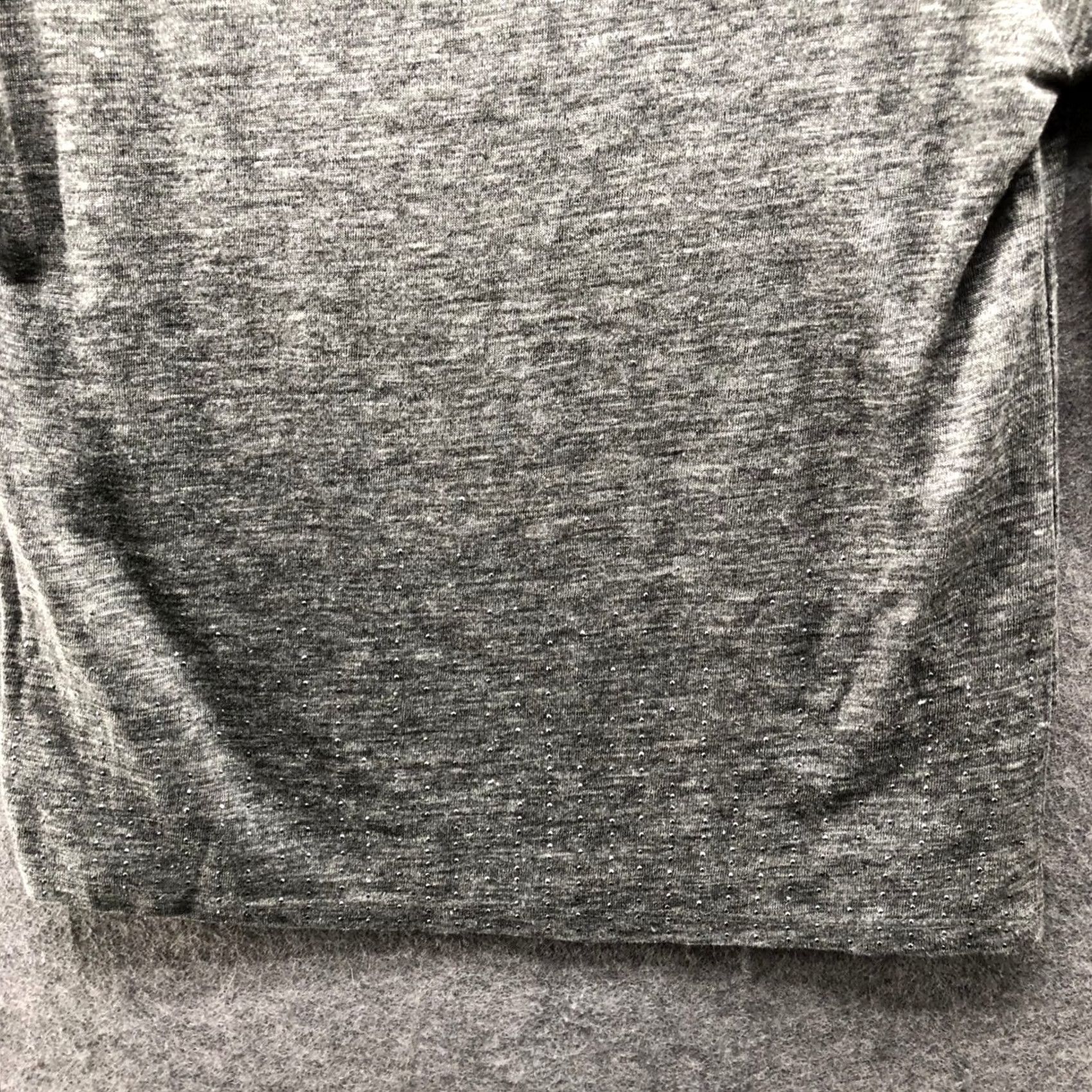 Joie Joie T-Shirt Womens XS Gray Scoop Neck 3/4 Sleeve Knit Linen Silk Beaded Size XS / US 0-2 / IT 36-38 - 4 Thumbnail