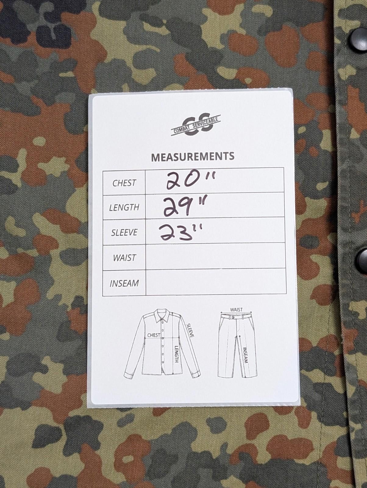 Other German Army Bundeswehr Flecktarn Camo Field Shirt - Medium Size ONE SIZE - 3 Thumbnail