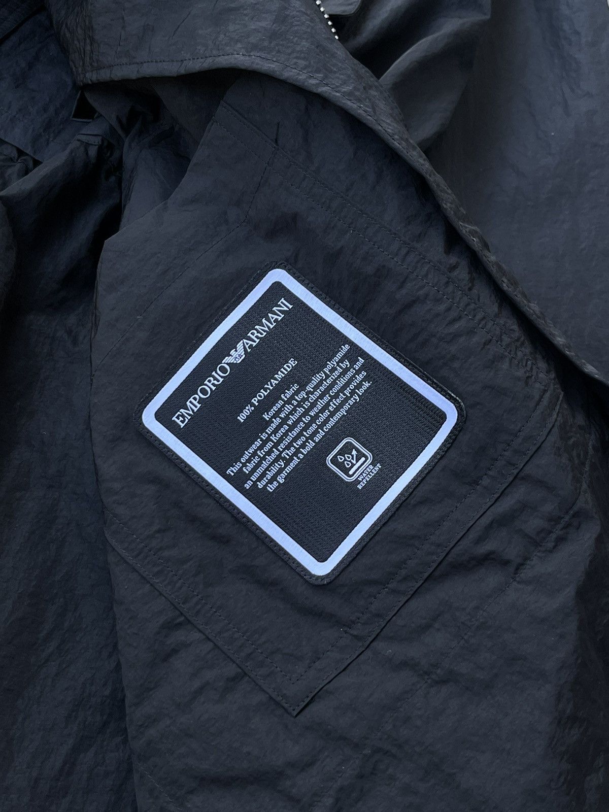 Emporio Armani !DS! AW22 Emporio Armani Black Trench Coat Windbreaker Size US L / EU 52-54 / 3 - 22 Thumbnail