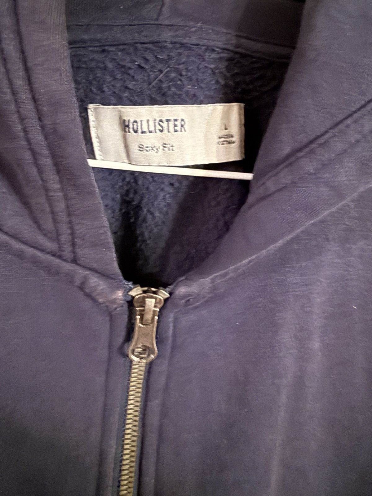 Hollister Hollister blue zip up sweatshirt Size US L / EU 52-54 / 3 - 3 Thumbnail