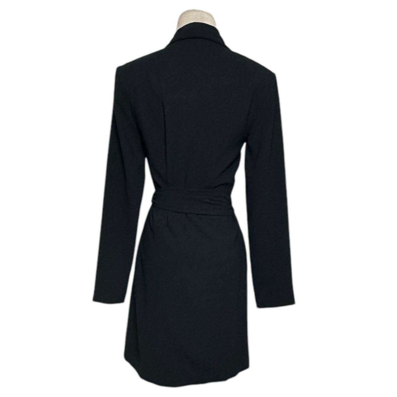 Zara Zara black long sleeves mini wrap dress size XS | Grailed