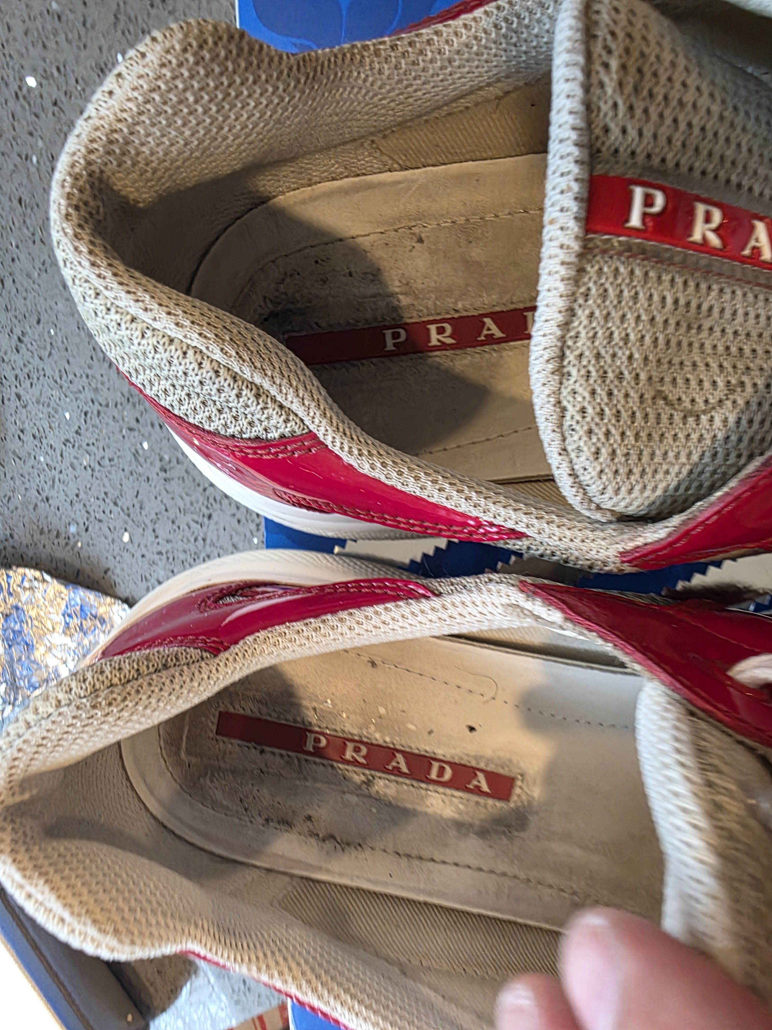 Prada Red Prada America's Cup Sneakers Size US 9 / EU 42 - 7 Thumbnail