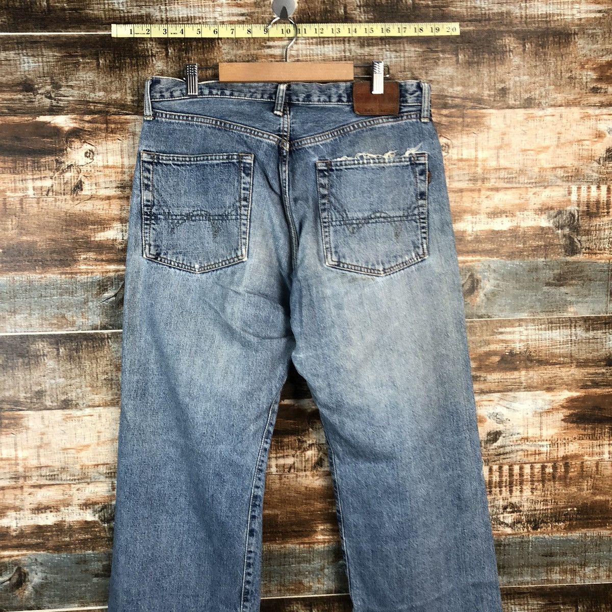 Edwin DLL Edwin Blue selvedge Distressed ripped Denim Pants #C250 Size US 34 / EU 50 - 17 Thumbnail