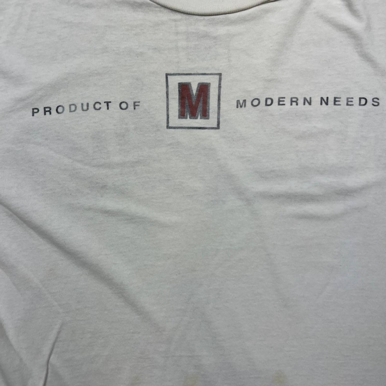 Mossimo × Vintage Vintage 90s Mossimo T Shirt Product Modern Needs Graphic Tee Size US XL / EU 56 / 4 - 2 Thumbnail