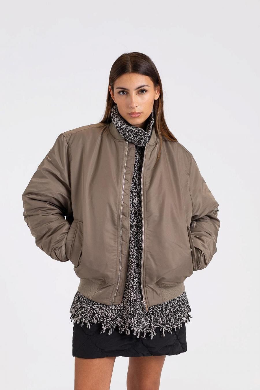 Holzweiler !DS! FW22 Holzweiler Khaki Reversible Reb Bomber Jacket Size XL / US 12-14 / IT 48-50 - 5 Thumbnail