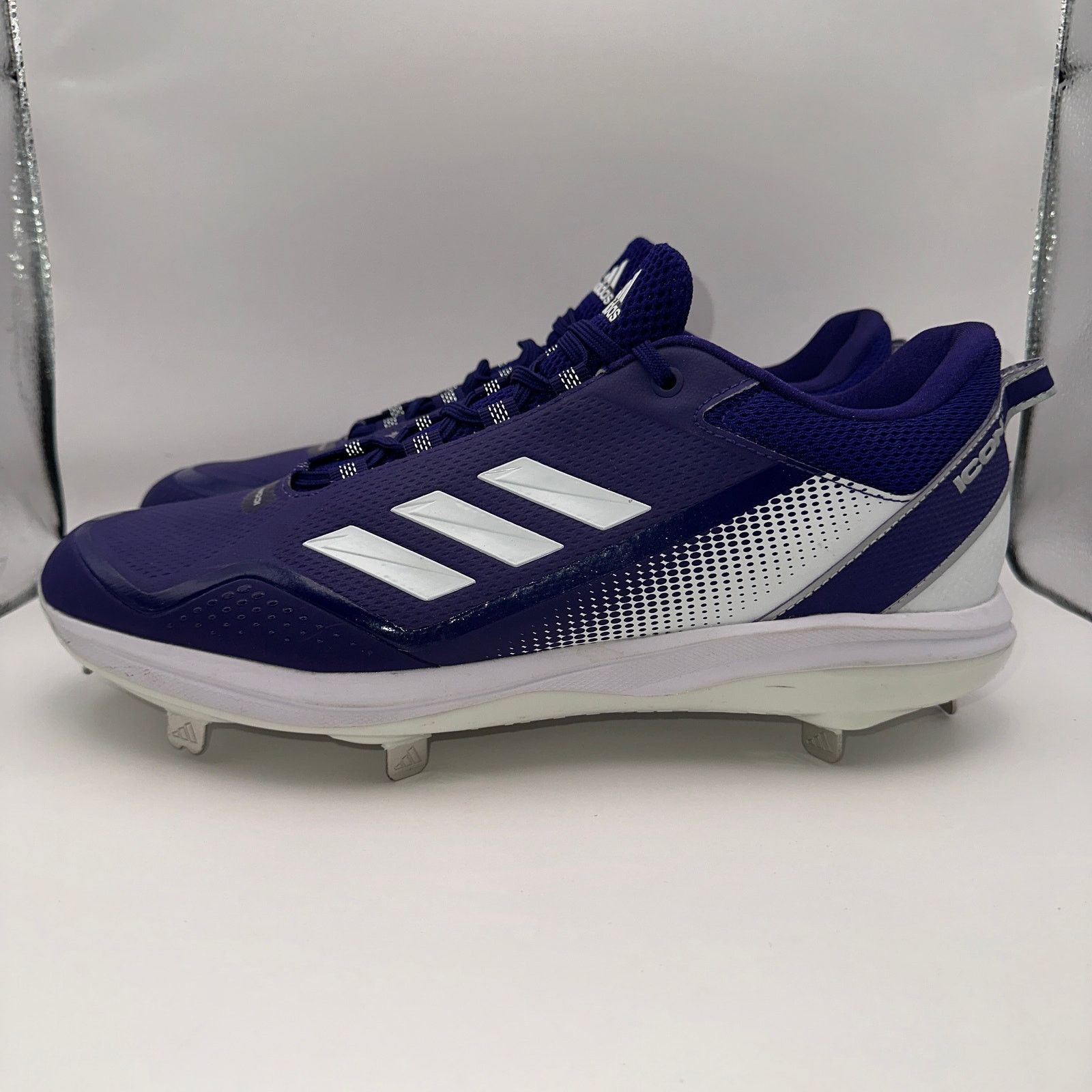 Adidas Adidas Icon 7 Mens 14 Metal Baseball Cleats Purple S23854 Size US 14 / EU 47 - 2 Thumbnail