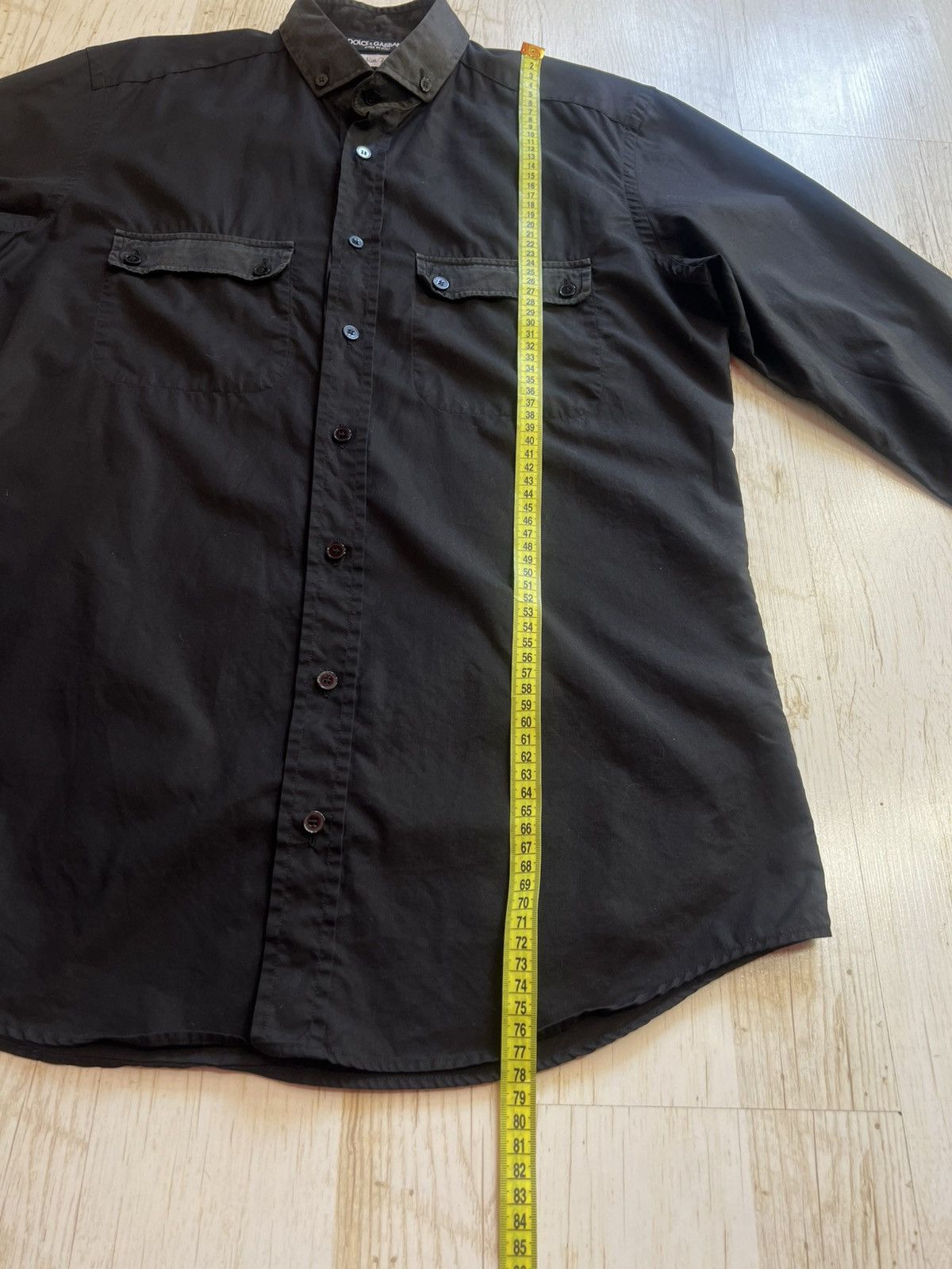 Dolce & Gabbana Dolce & Gabbana Cotton Shirt with Silk Details–Size 16.5(42) Size US M / EU 48-50 / 2 - 13 Thumbnail