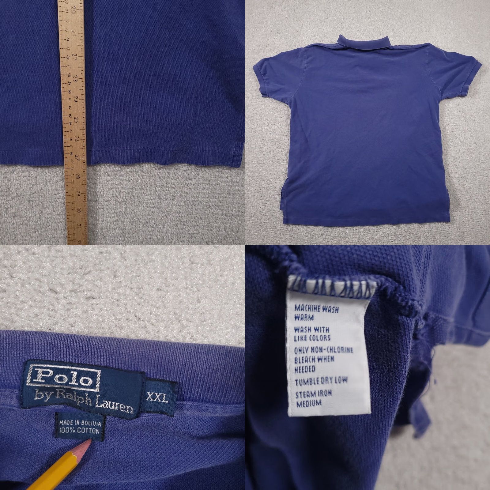 Polo Ralph Lauren VINTAGE Polo Ralph Lauren Polo Shirt XXL 2XL Blue Pony Logo Cotton Golf Grunge Mens Size US XXL / EU 58 / 5 - 9 Thumbnail
