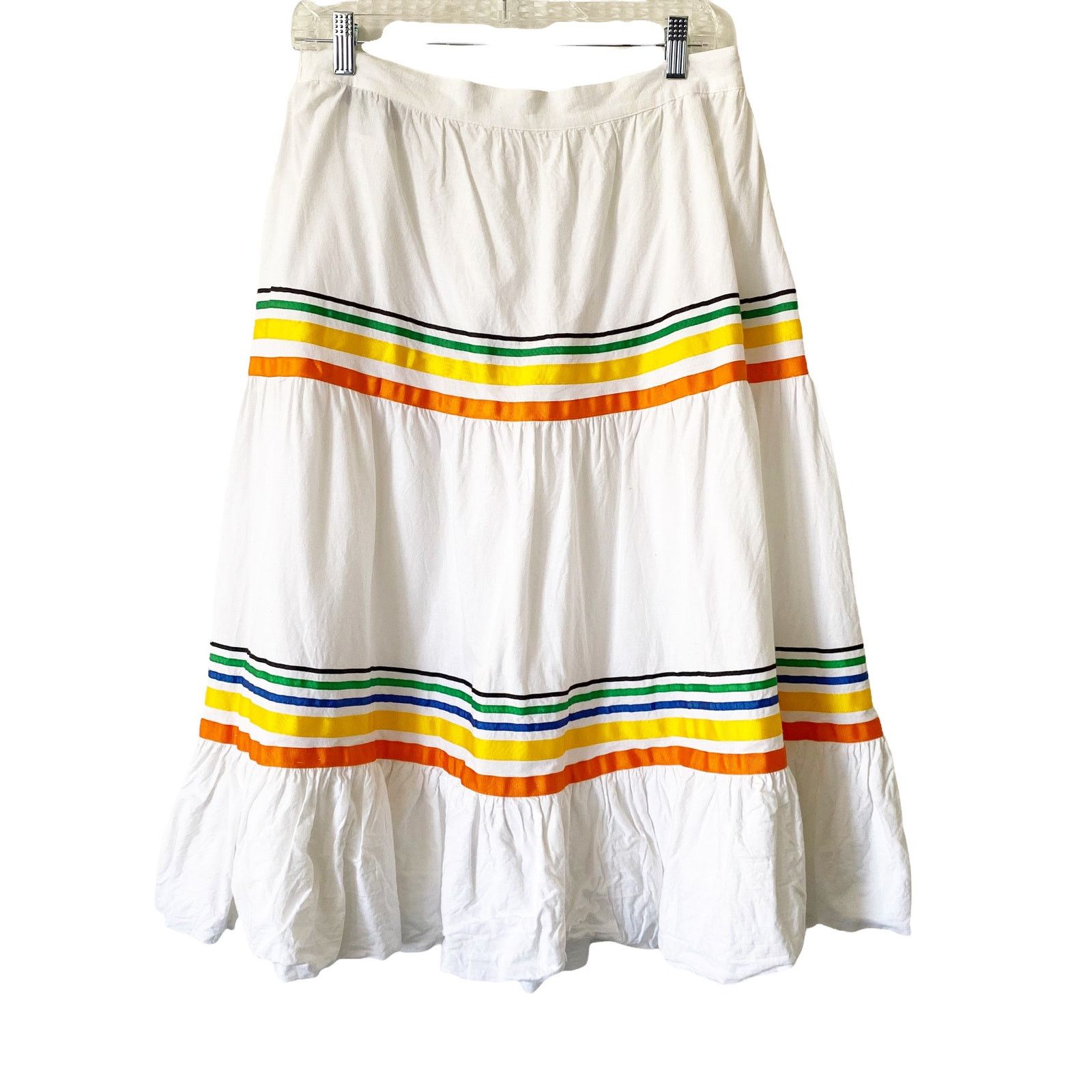 Vintage Vintage Howard Wolf Mexican Ruffle Collar Skirt Set Size XL / US 12-14 / IT 48-50 - 8 Thumbnail