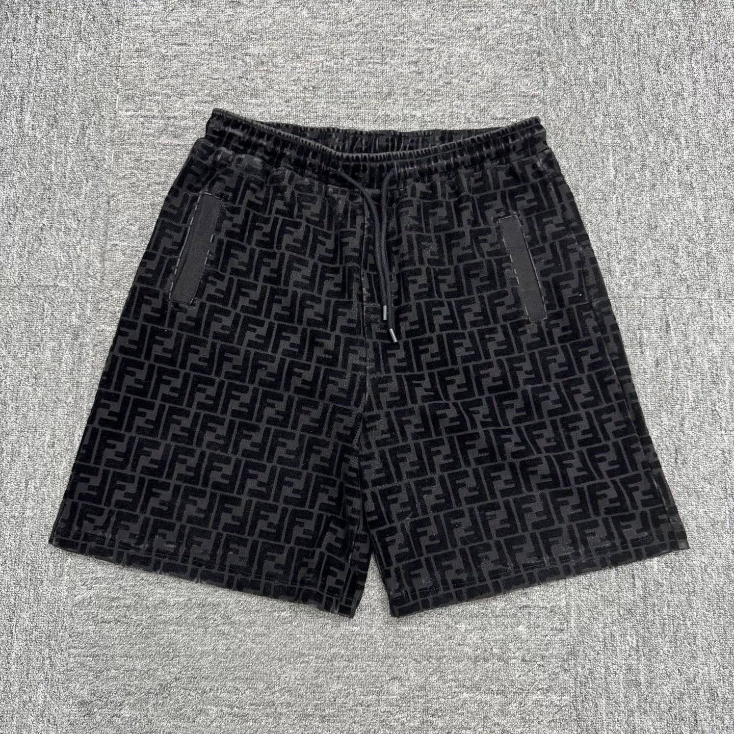 Fendi Fendi Double F Flocked Shorts Size US 33 - 1 Thumbnail