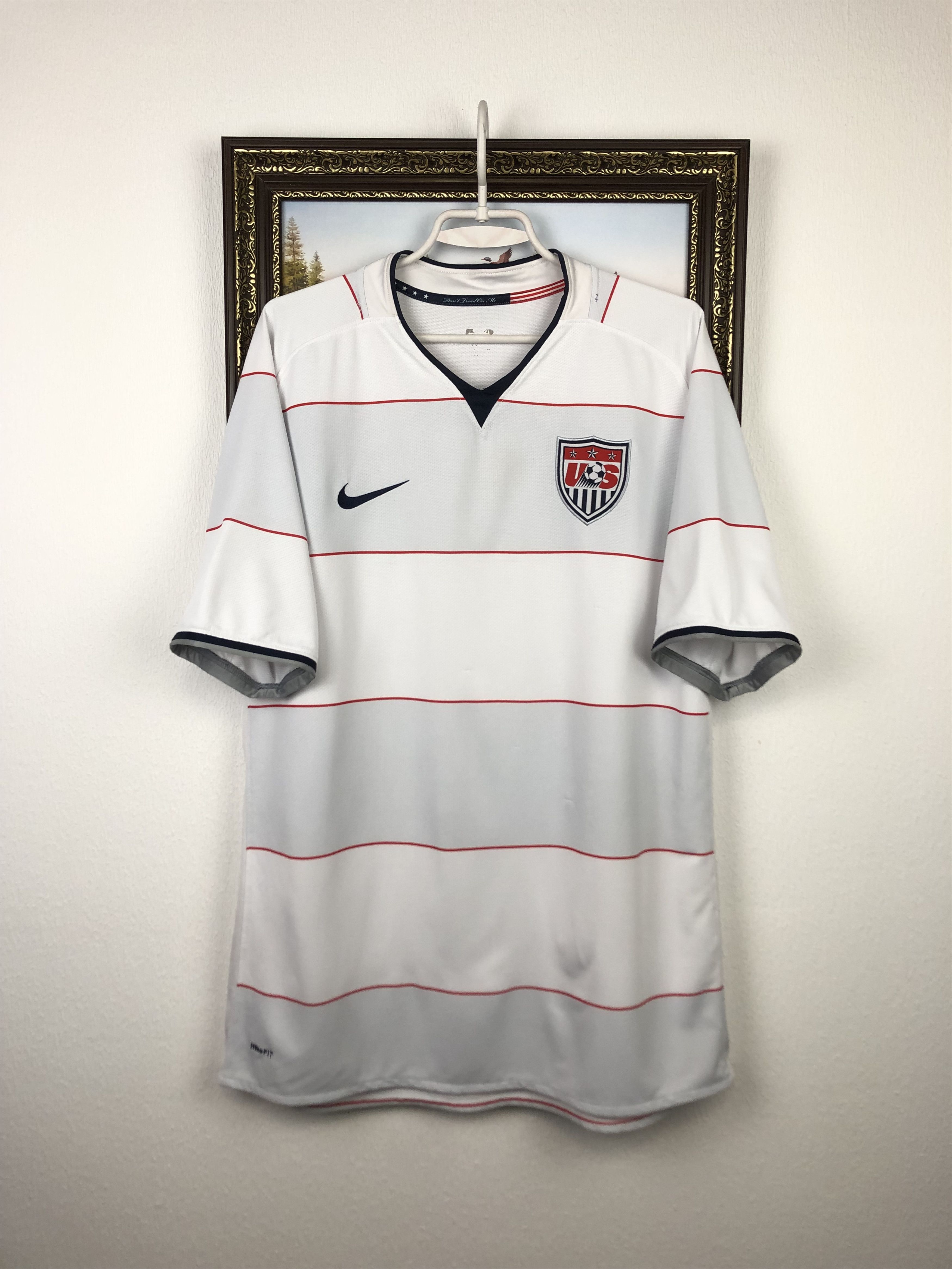 Nike USA Mens Soccer National Team 2008 Home Player Issued high quality LS Jersey XL