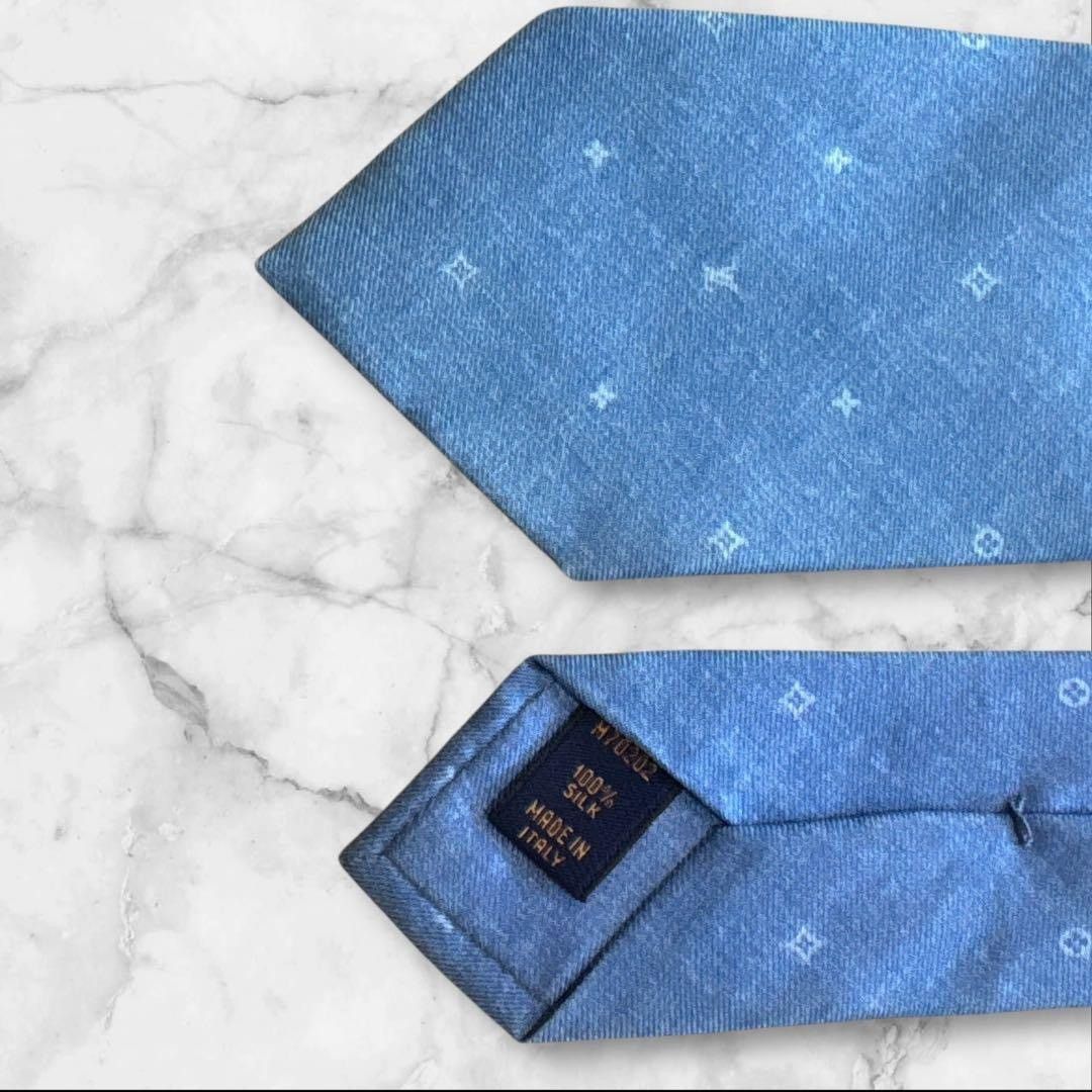 Louis Vuitton Louis Vuitton monogram LV silk neck tie Size ONE SIZE - 4 Thumbnail
