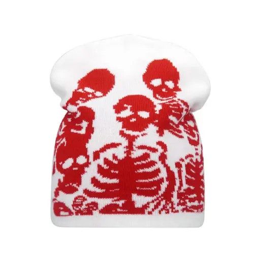 Other White vintage Beanies Print Skull Hat 2024 Size ONE SIZE - 4 Thumbnail