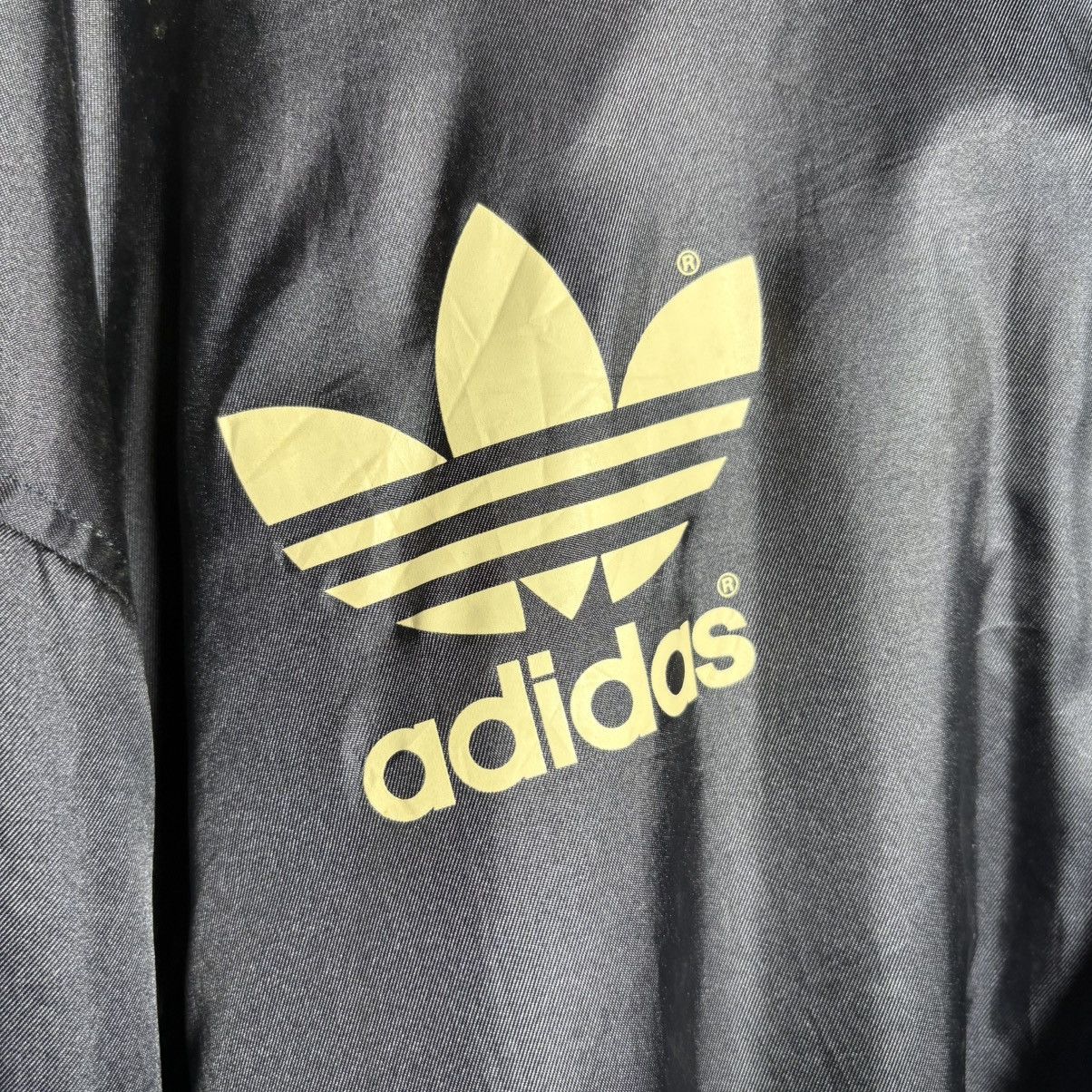 Adidas Vintage 90s Adidas Big Logo Navy Hoodie Jacket Coat / Japan Size US L / EU 52-54 / 3 - 5 Thumbnail
