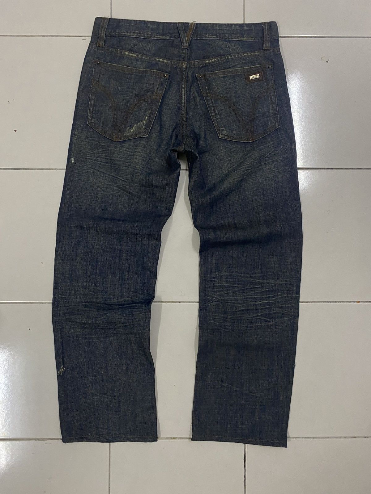 Dolce & Gabbana D&G Dolce & Gabbana Archive "POWER" Distressed Denim Jeans Size US 32 / EU 48 - 14 Thumbnail