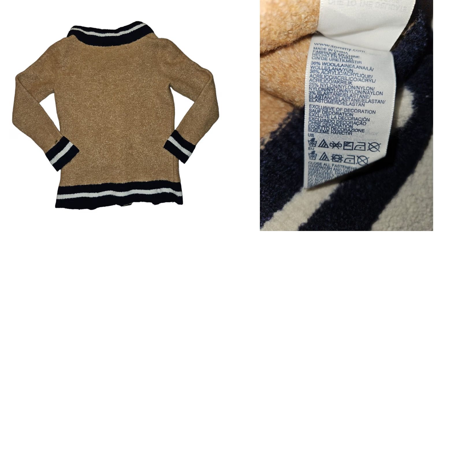 Tommy Hilfiger Tommy Hilfiger Cardigan Women's Medium V-Neck Wool Pockets Button Logo Preppy Classic TraveWorkwear Size M / US 6-8 / IT 42-44 - 8 Thumbnail