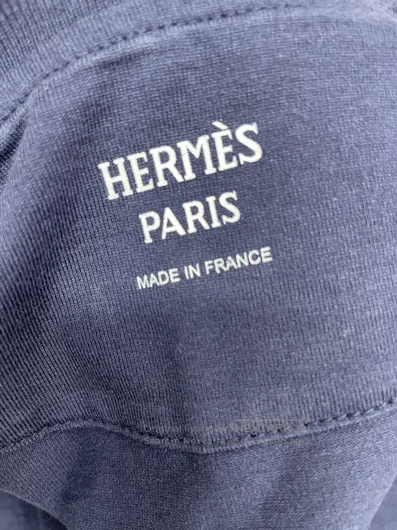 Hermes Hermes Embroidered patch pocket short-sleeve Size S / US 4 / IT 40 - 3 Thumbnail