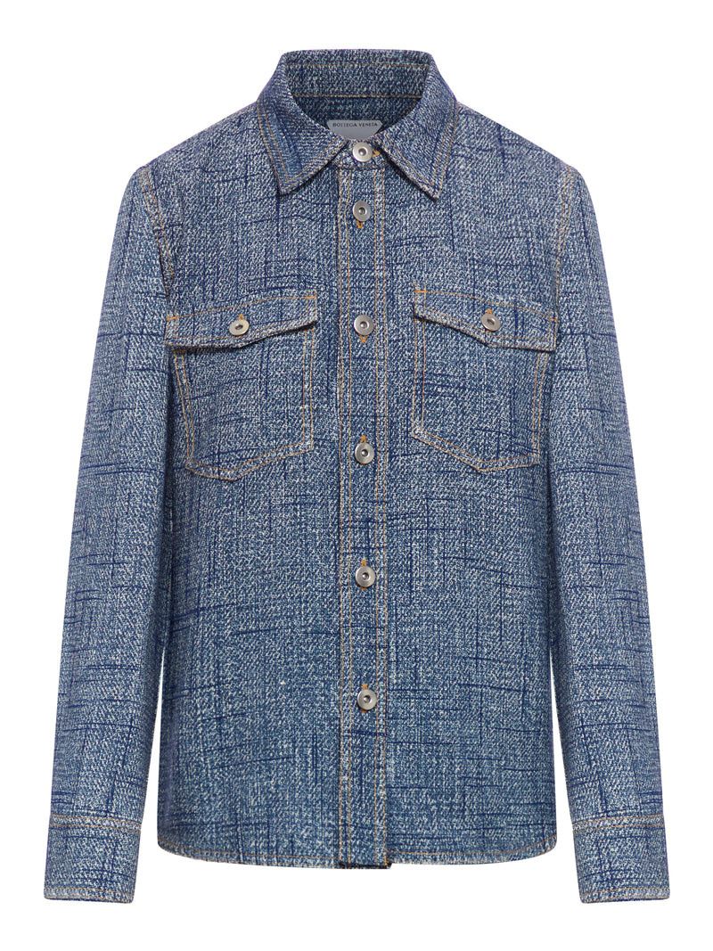 PRINTED VISCOSE BLEND SHIRT