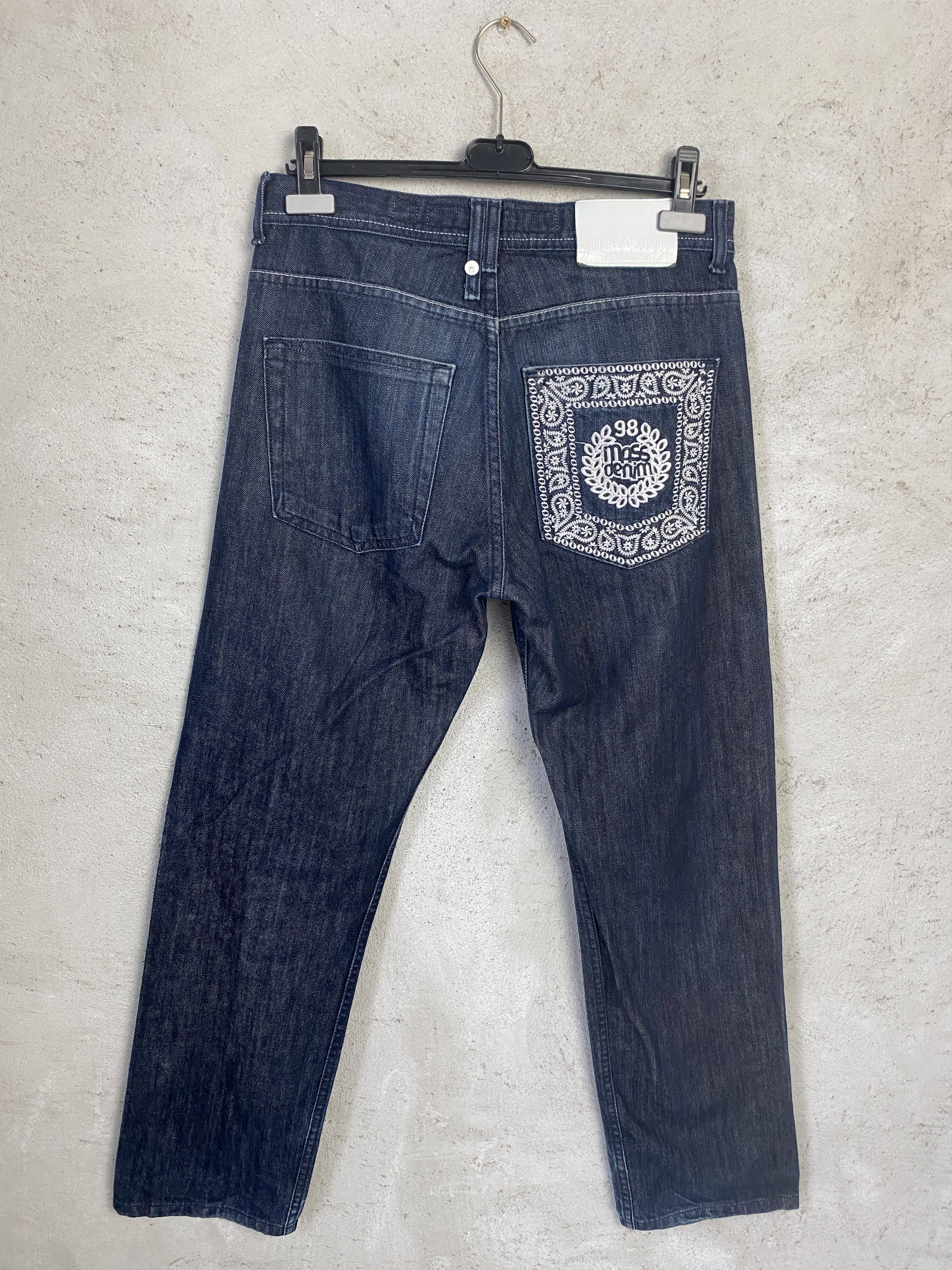 JNCO Mass Denim y2k 00s embroidered denim jeans pants Size US 30 / EU 46 - 1 Thumbnail