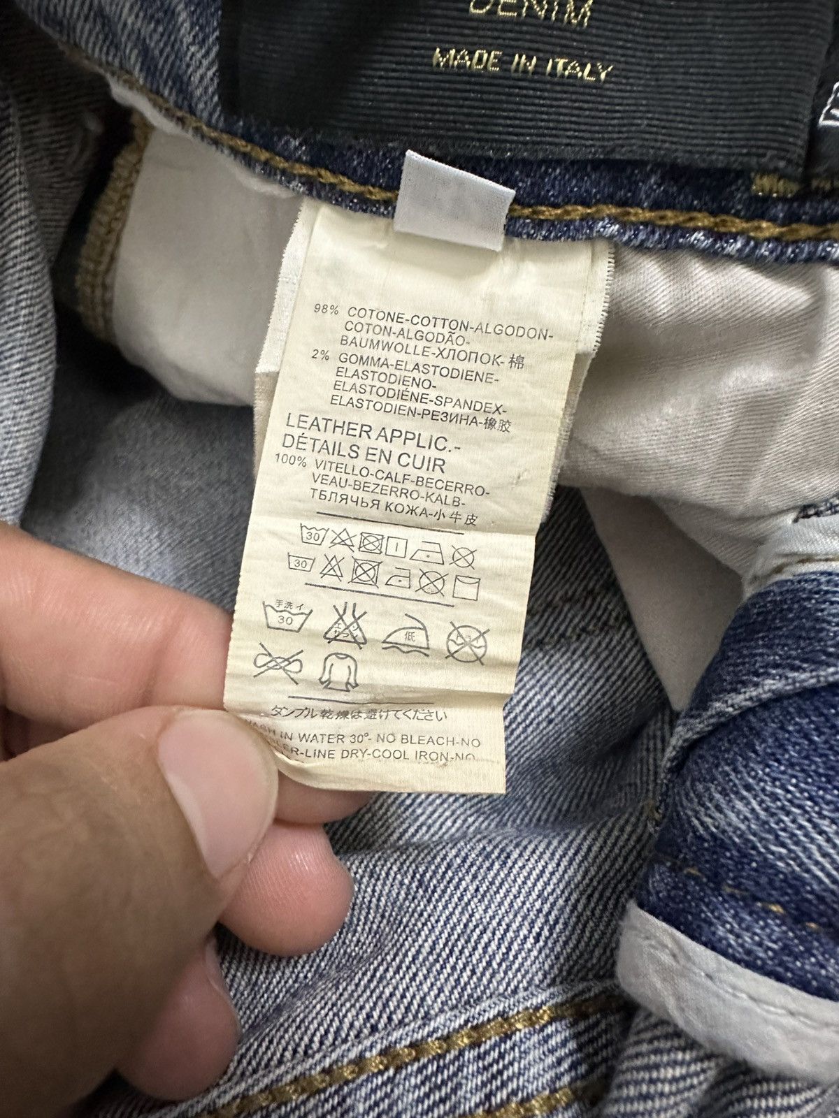 GOA 2000s Distressed Dolce & Gabbana Patchwork Jeans Y2K Goa Lgb Size US 31 - 12 Thumbnail