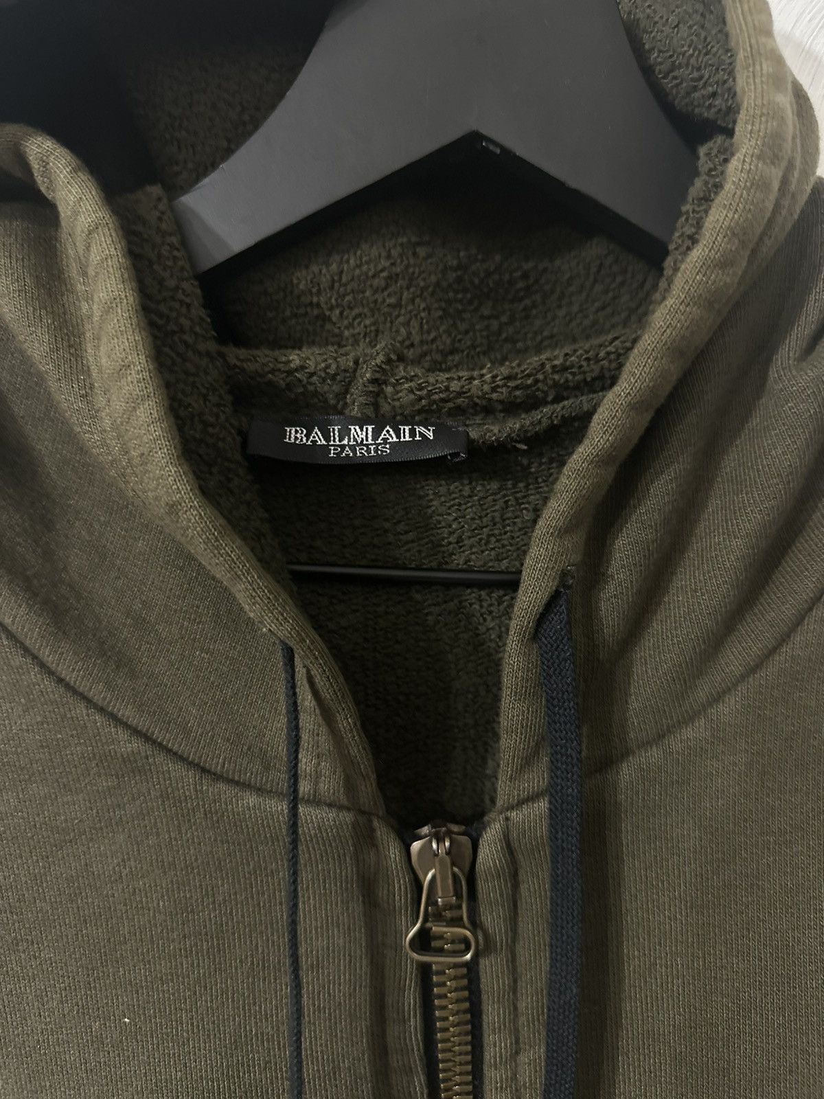 Balmain S/S10 Olive Gilet Hoodie *Rare* Size US M / EU 48-50 / 2 - 3 Thumbnail