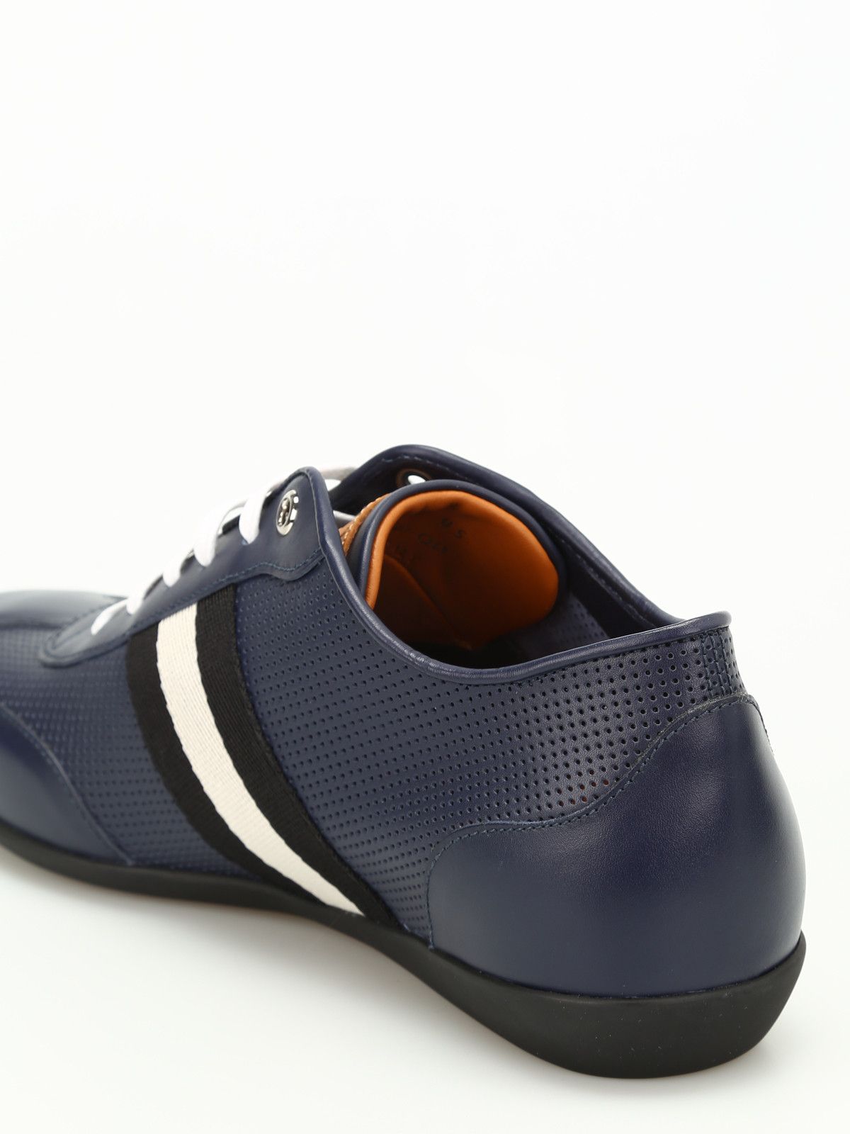 Bally o1y1224 Leather Low-Top Sneakers in Blue Size US 7 / EU 40 - 3 Thumbnail