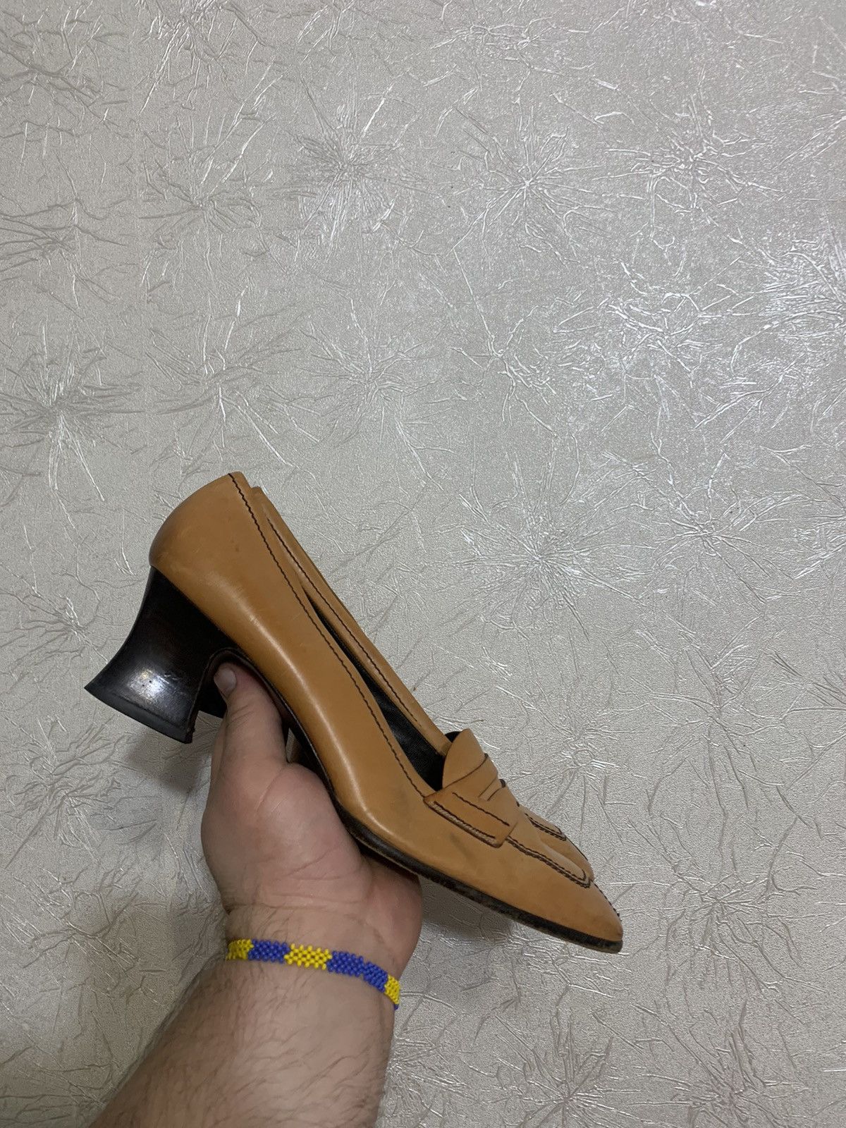 Prada × Vintage Prada Vintage AW2003 Leather Brown Heels Mules Shoes US9,5 Size US 9.5 / IT 39.5 - 3 Thumbnail