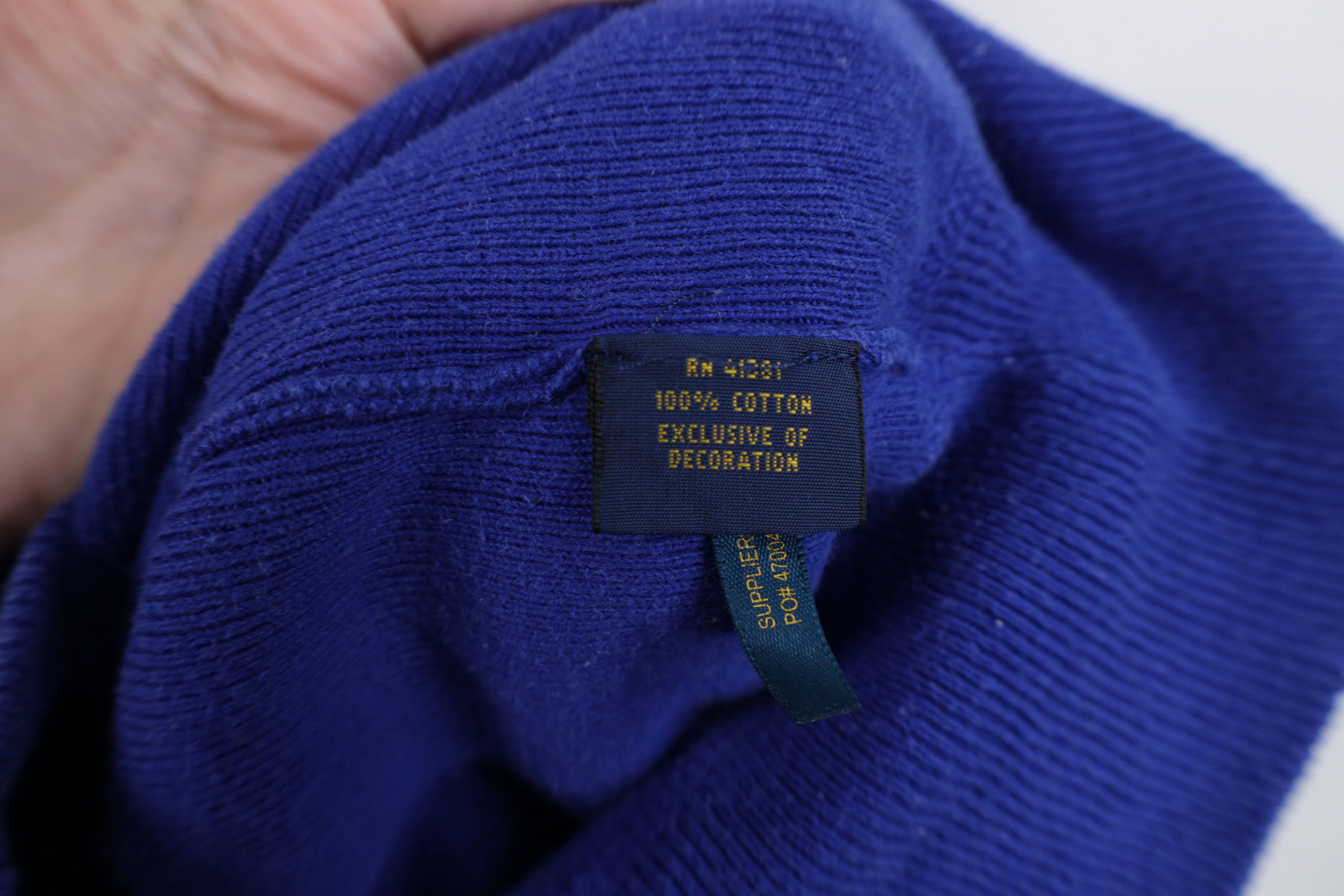 Vintage Y2K Ralph Lauren Cotton Ribbed Knit Crewneck Sweater