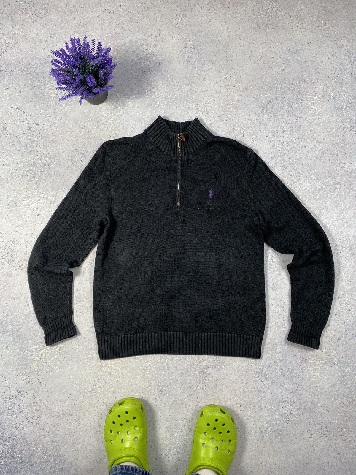 Ralph Lauren Polo Ralph Lauren Men’s Black Knitted Sweater Size Medium Size US M / EU 48-50 / 2 - 2 Thumbnail