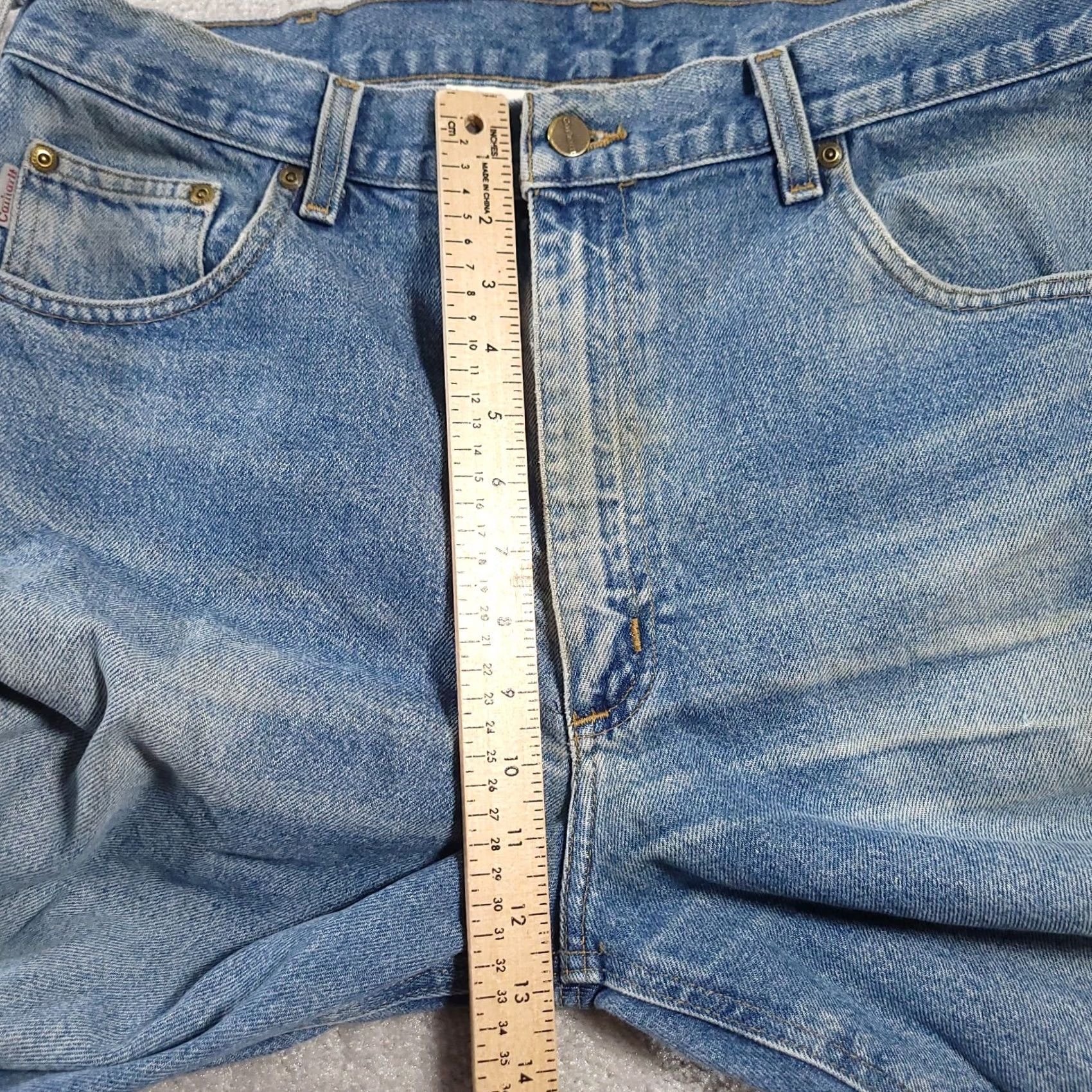 Carhartt VINTAGE Carhartt Jeans DST B17 Relaxed Fit Medium Wash 38x30 Mens Blue 5-Pocket Distressed Not Stained Size US 38 / EU 54 - 7 Thumbnail