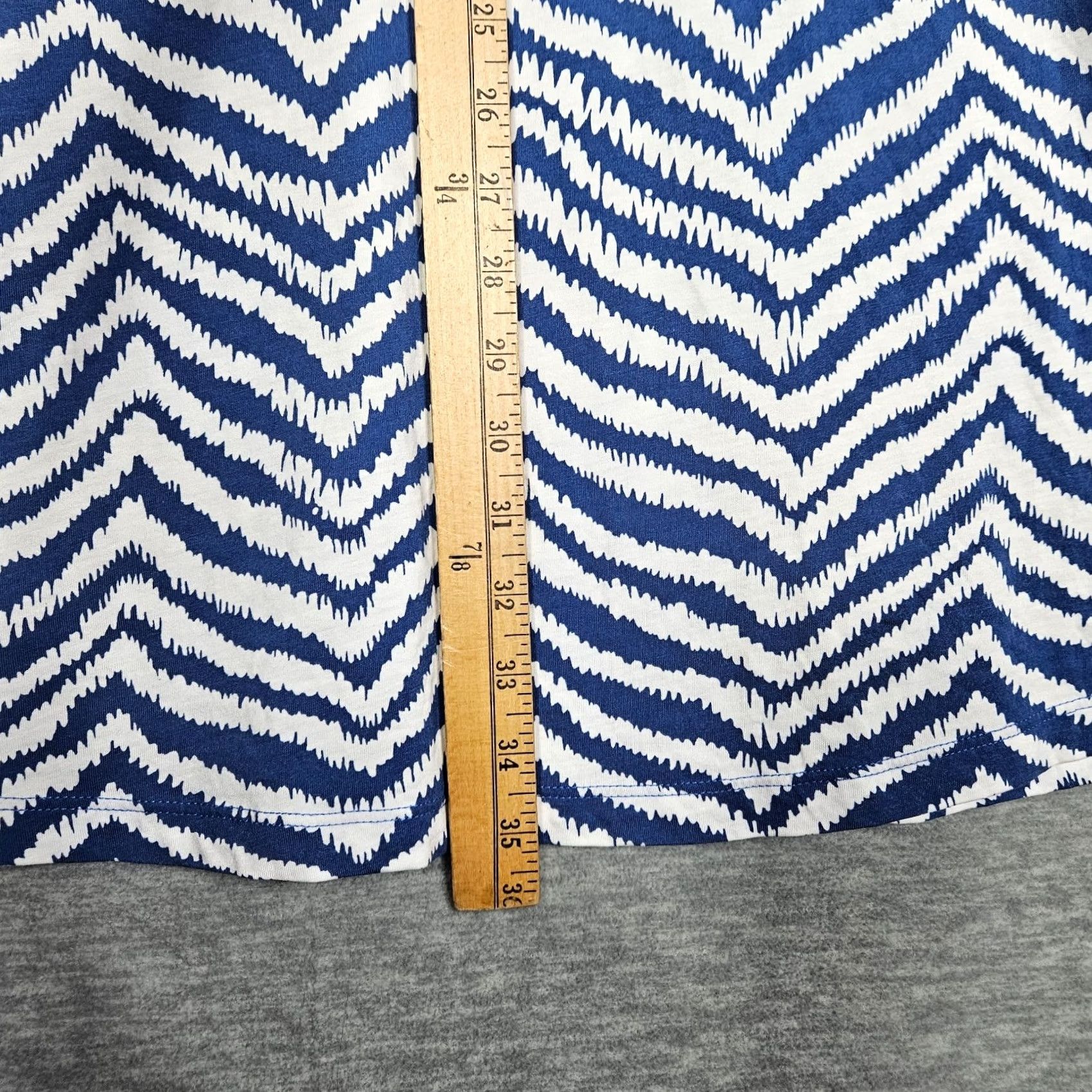 Lilly Pulitzer Lilly Pulitzer Blue Printed V-neck Stripes Women's Pima Cotton Casual Dress Sz M Size M / US 6-8 / IT 42-44 - 4 Thumbnail