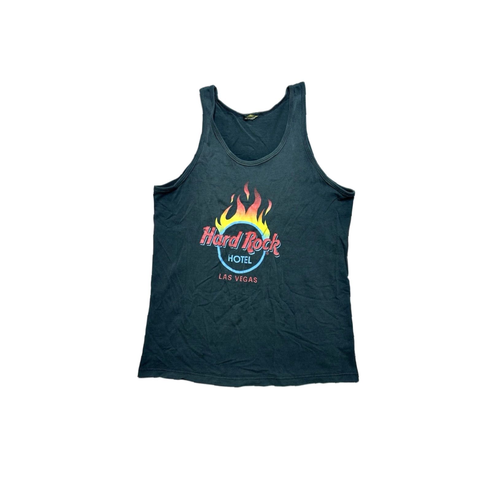 Hard Rock Cafe VINTAGE Hard Rock Hotel Vegas Flames Tank Top Sleeveless T Shirt Large Black Men T-Shirt Slim Fit H/R Size US L / EU 52-54 / 3 - 1 Thumbnail