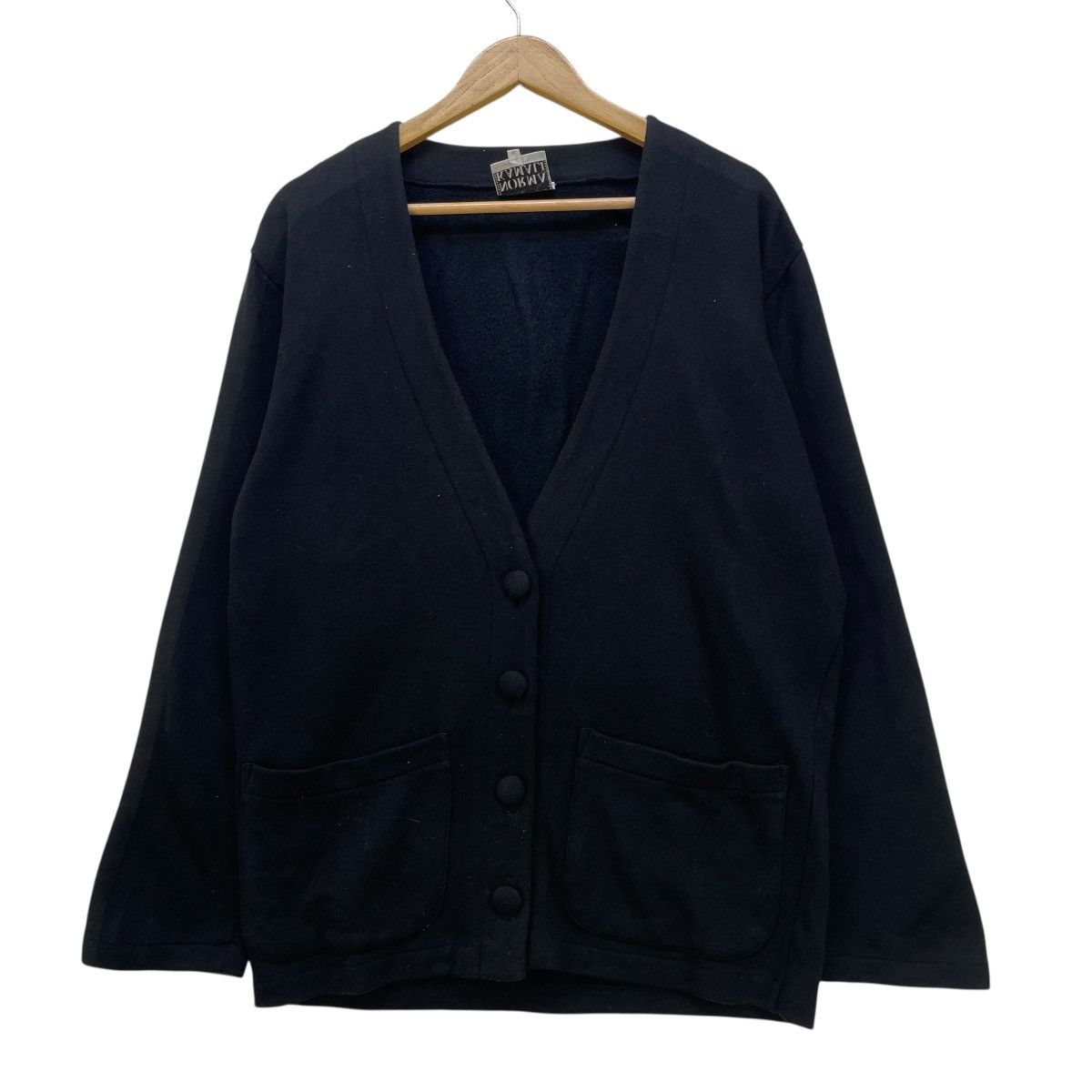 Norma Kamali 💥Vintage Norma Kamali Black Cardigan Jacket Size M / US 6-8 / IT 42-44 - 2 Thumbnail