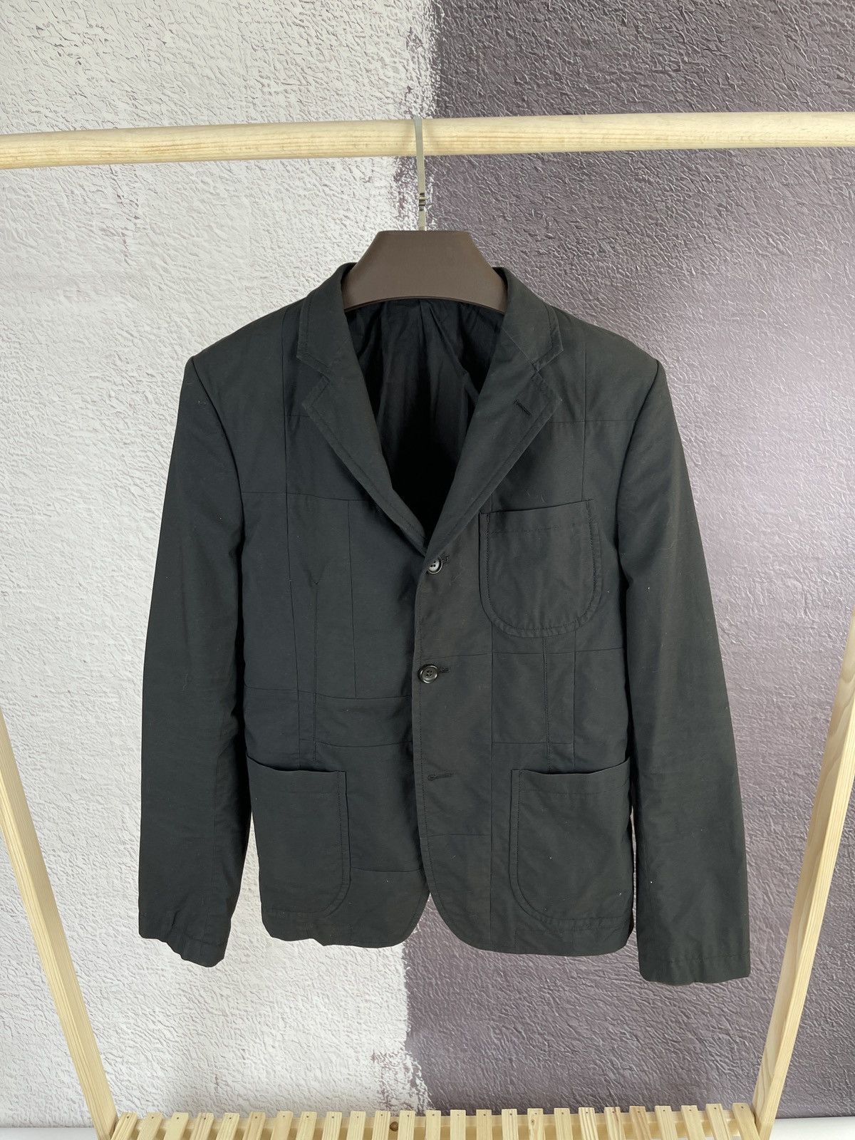 Comme des Garcons Comme des Garçons Homme 10SS black patched style blazer Size 38R - 1 Thumbnail
