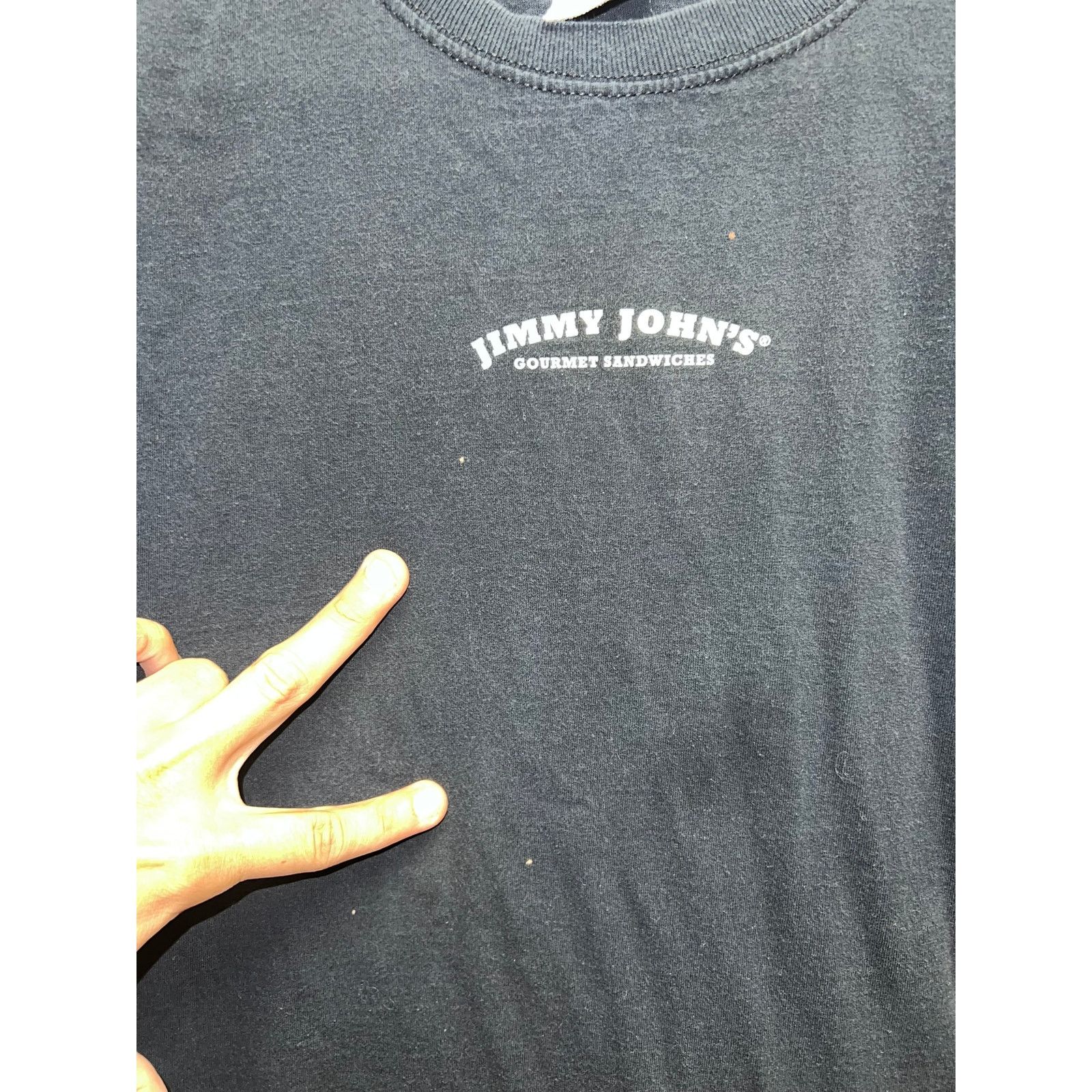 Fruit Of The Loom Vintage Jimmy Johns Shirt Gourmet Sandwich Subs White Tee M Size US M / EU 48-50 / 2 - 3 Thumbnail