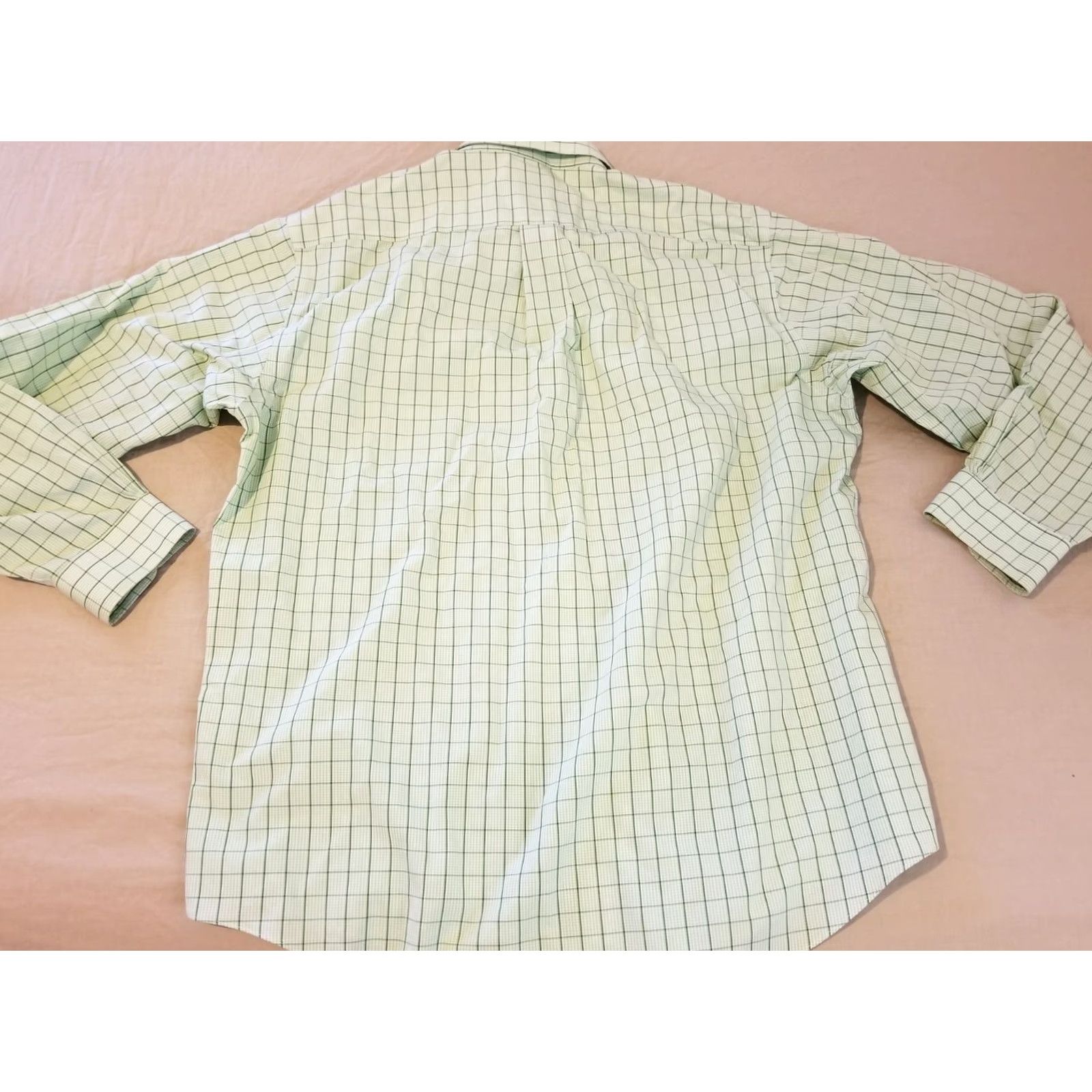 Brooks Brothers Brooks Brothers Dress Shirt L Regular Green Cotton Mens Button Size 42R - 5 Thumbnail