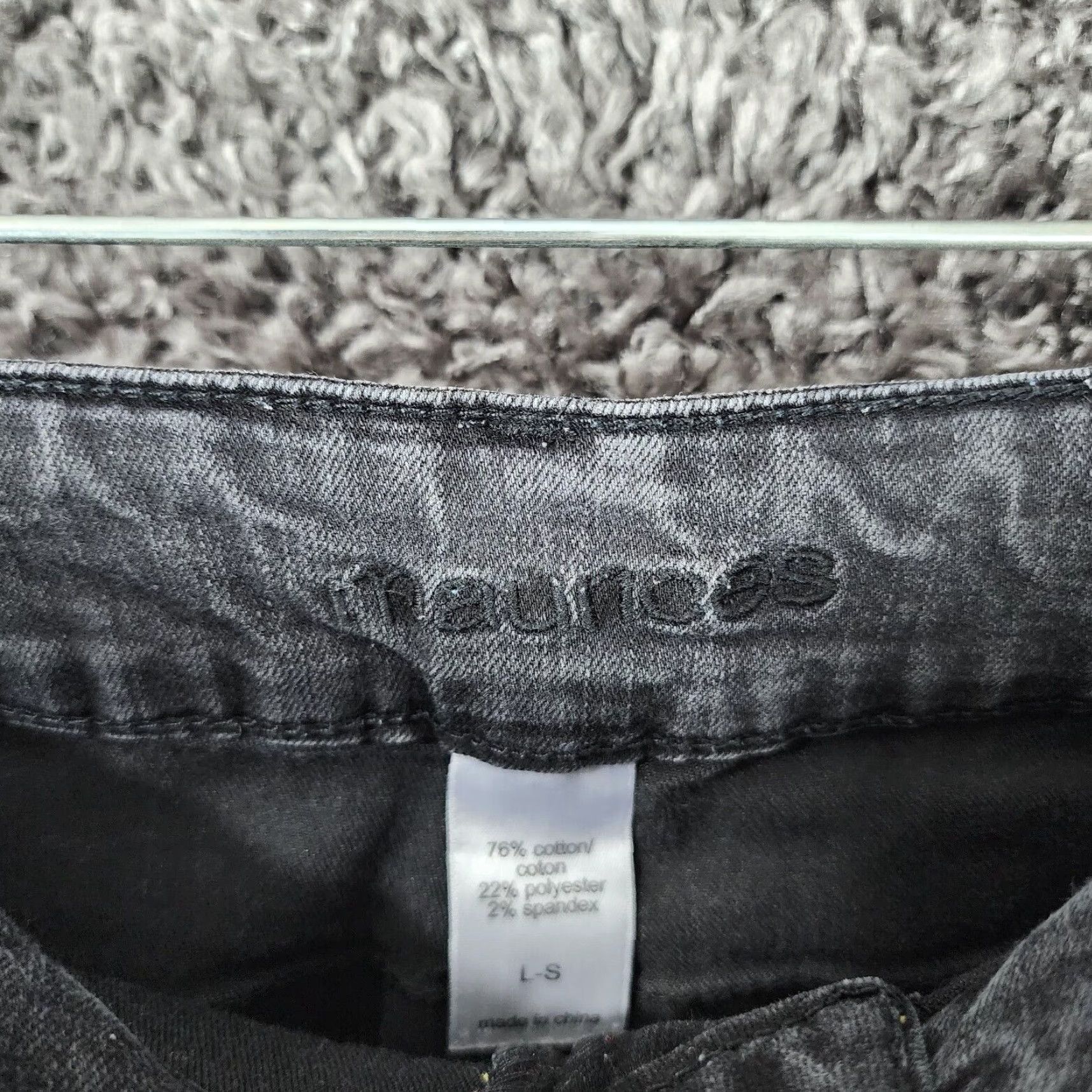 Vintage Maurices Womens Jeans Black Stretch Straight Leg Slim Fit Size L-S Size 36" / US 14 / IT 50 - 3 Thumbnail