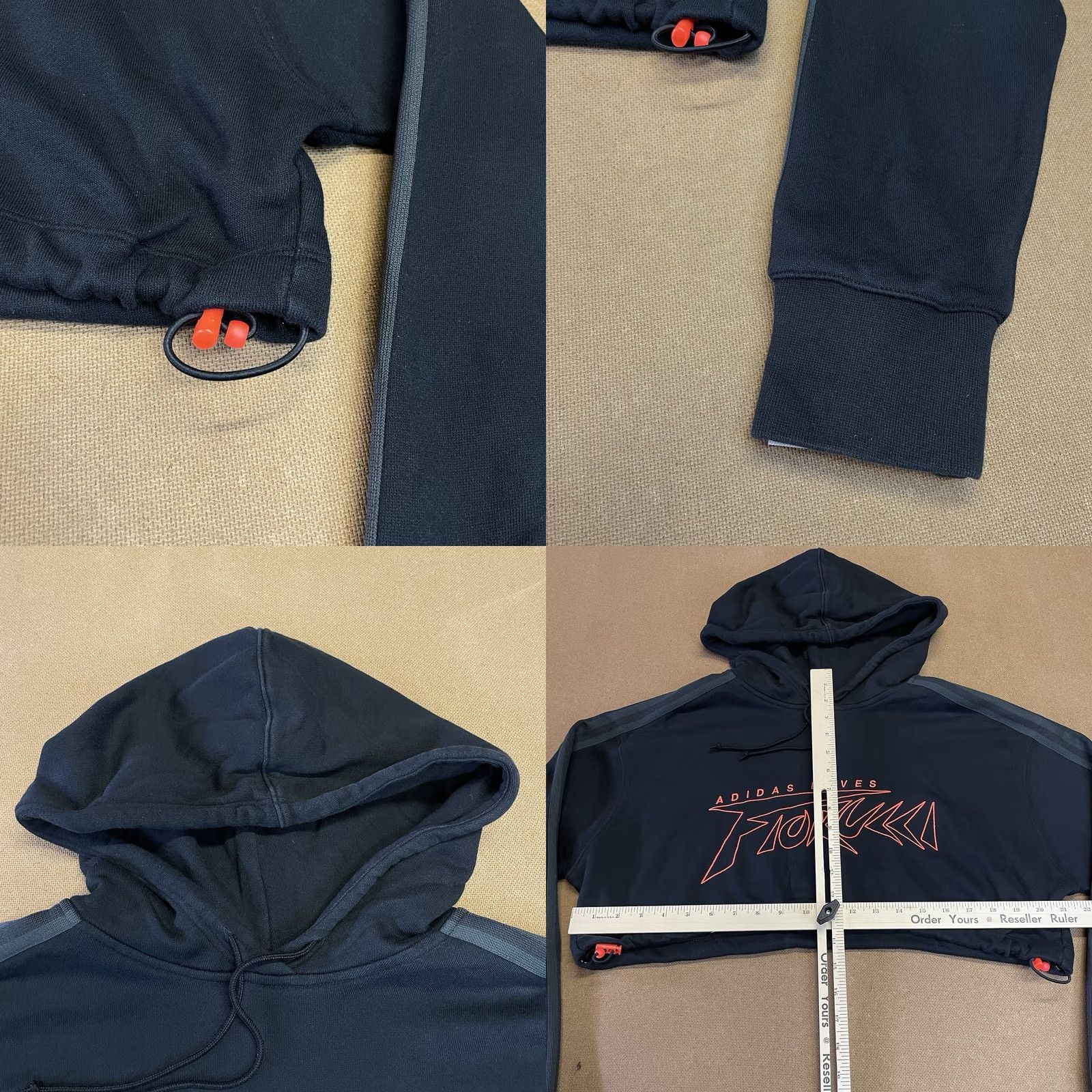Adidas Adidas Fiorucci Cropped Hoodie Womens XS Black Sweatshirt Ladies Size XS / US 0-2 / IT 36-38 - 8 Thumbnail