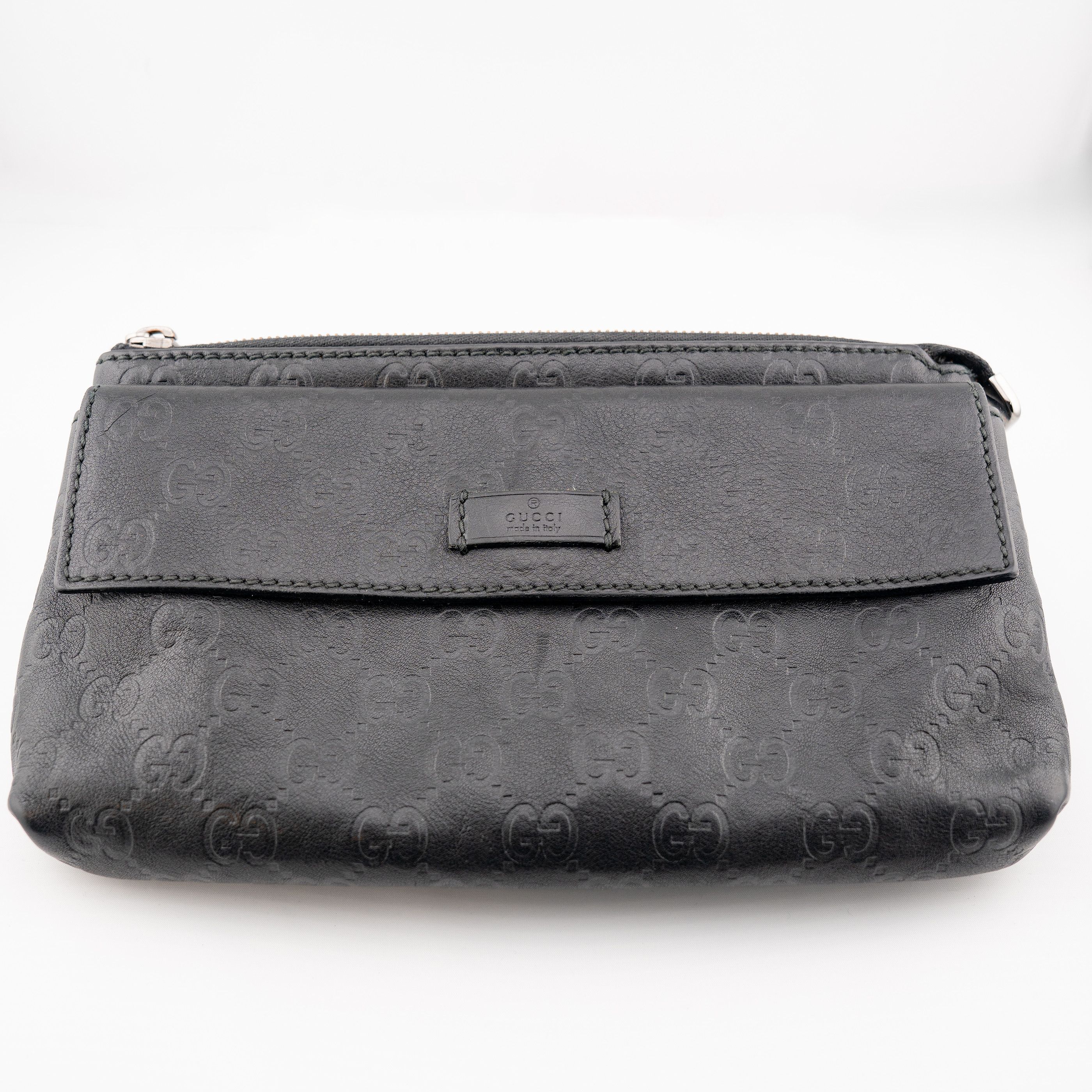 Gucci Gucci B Shoulder Bag in Black GG Embossed Leather Size ONE SIZE - 2 Thumbnail