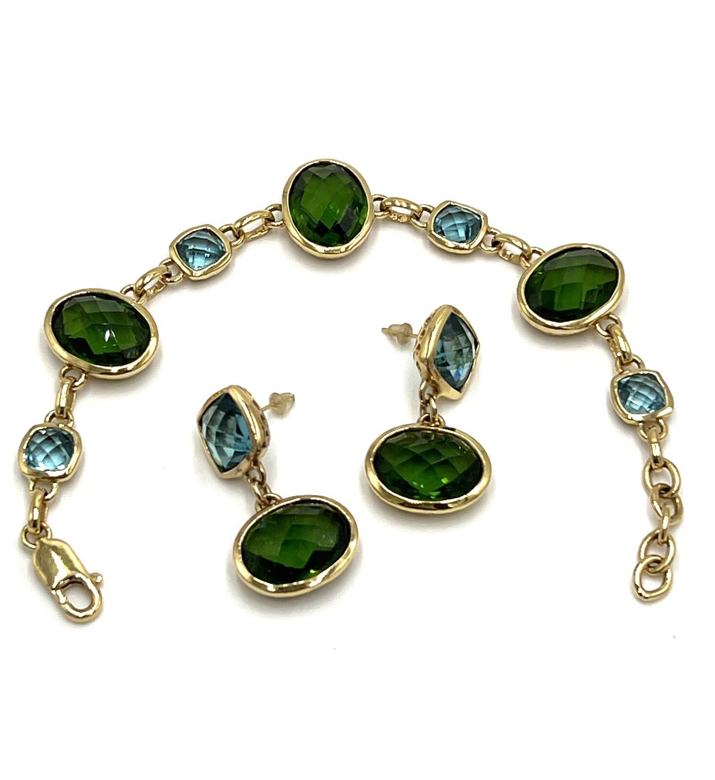 Other Ross Simons Gold-Over-Sterling Silver Emerald Aquamarine Set Size ONE SIZE - 1 Thumbnail