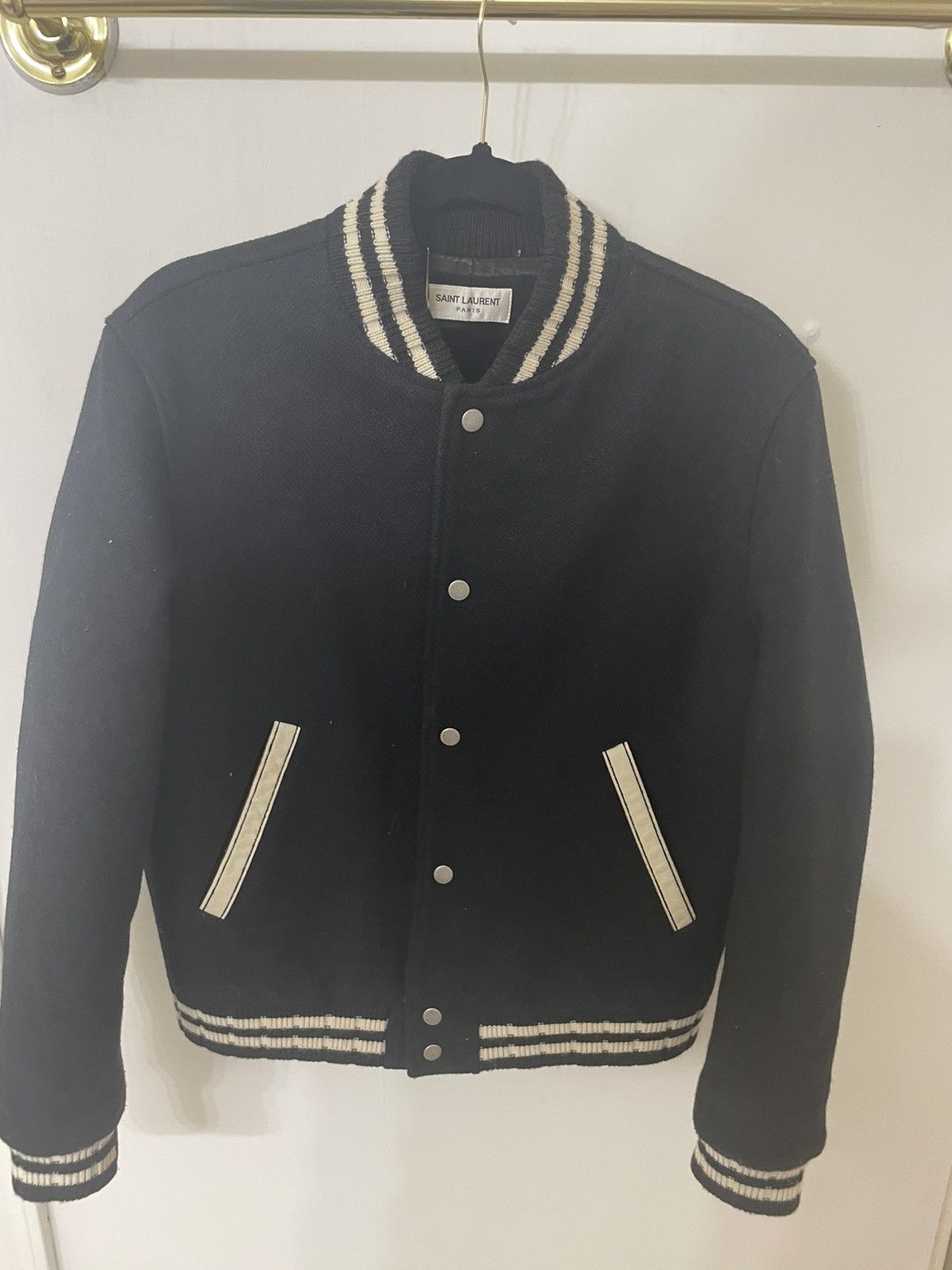 Saint Laurent Paris Saint Laurent TEDDY COLLEGE JACKET Size 48L - 3 Thumbnail
