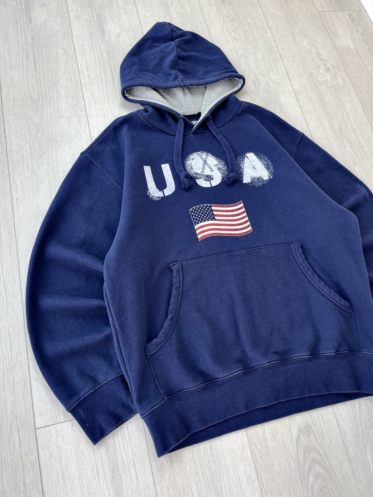 Vintage USA Flag Hoodie Big Logo Like Polo Ralph Lauren Y2K Vintage Size US M / EU 48-50 / 2 - 2 Thumbnail