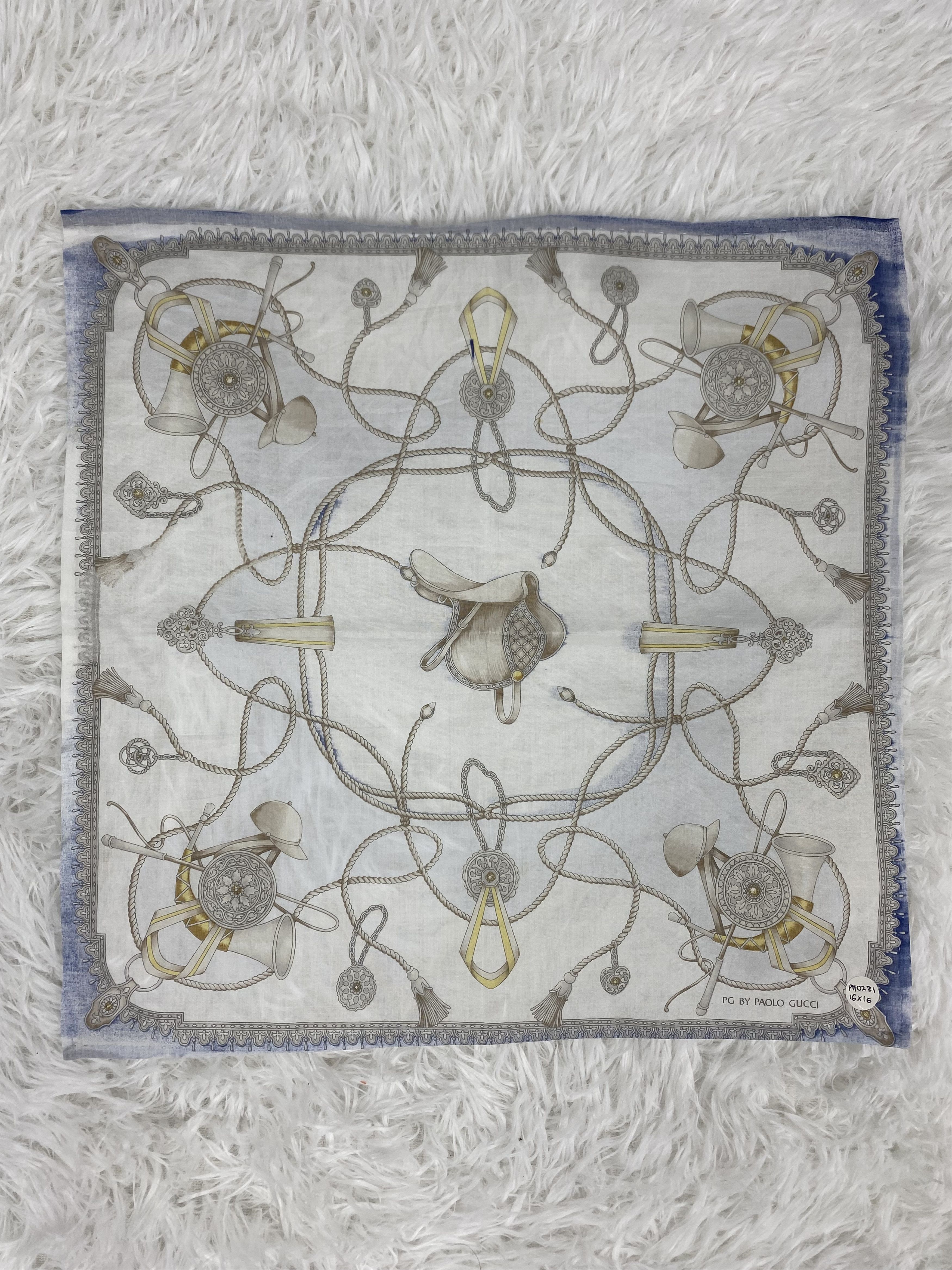 Paolo Gucci Vintage Paolo Gucci Handkerchief Neckerchief PH0231 Size ONE SIZE - 3 Thumbnail