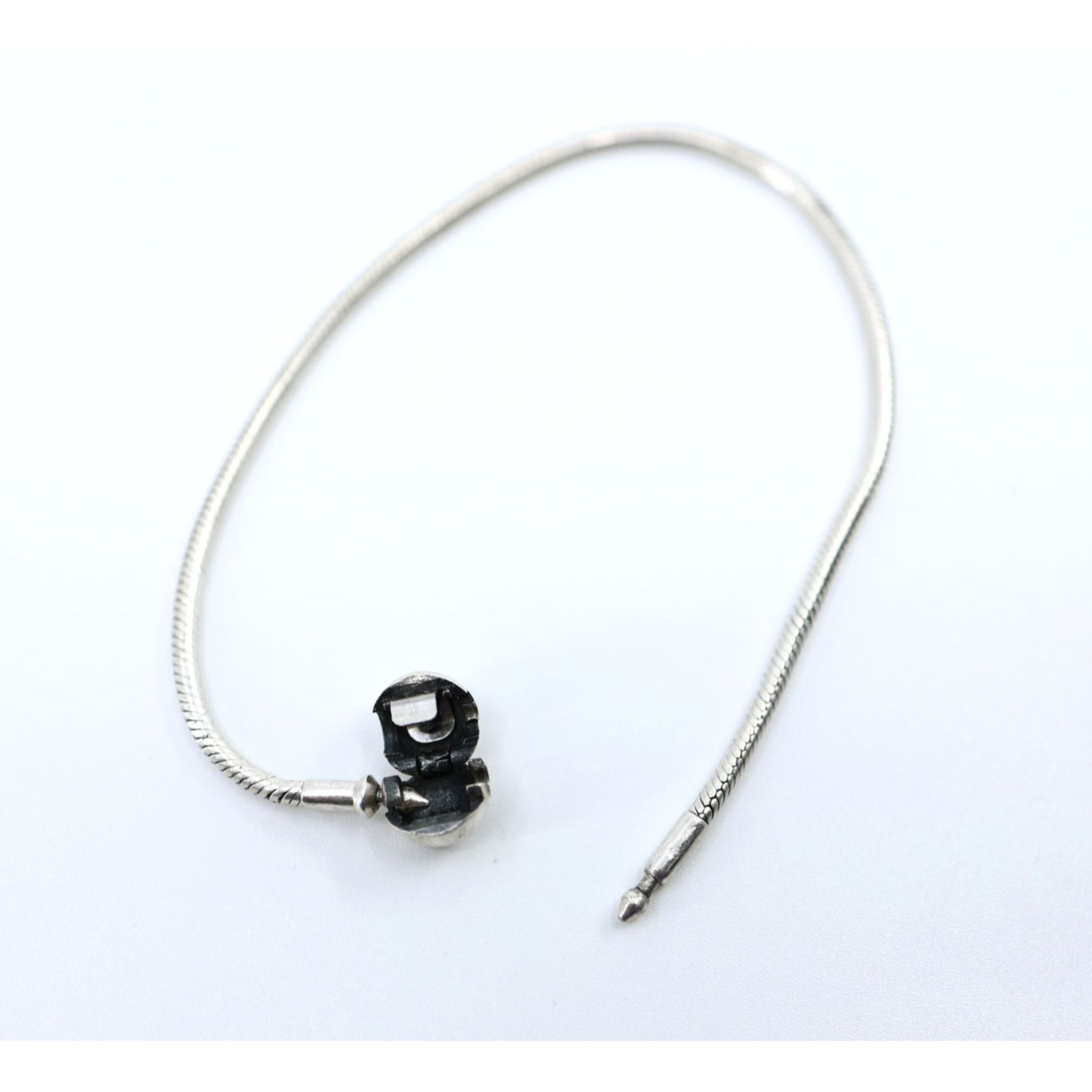 pandora Pandora 925 Sterling Silver Signature Smooth Clasp Bracelet Size ONE SIZE - 3 Thumbnail