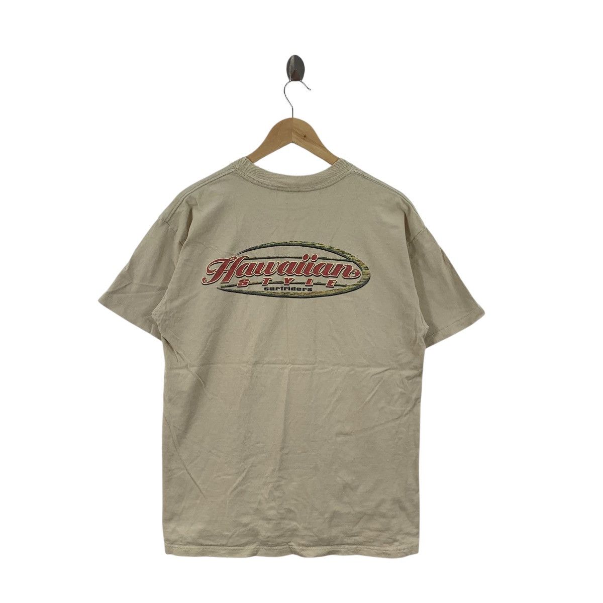 Vintage Vintage 90s HAWAIIAN STYLE SURFRIDERS Artwork Tee Shirt Top Size US L / EU 52-54 / 3 - 1 Thumbnail