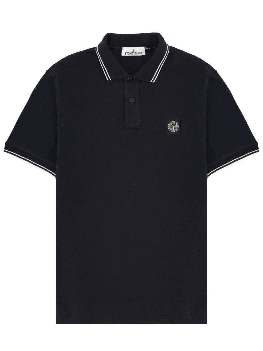 Stone Island STONE ISLAND POLO WITH LOGO - BLUE Size US XXL / EU 58 / 5 - 1 Thumbnail