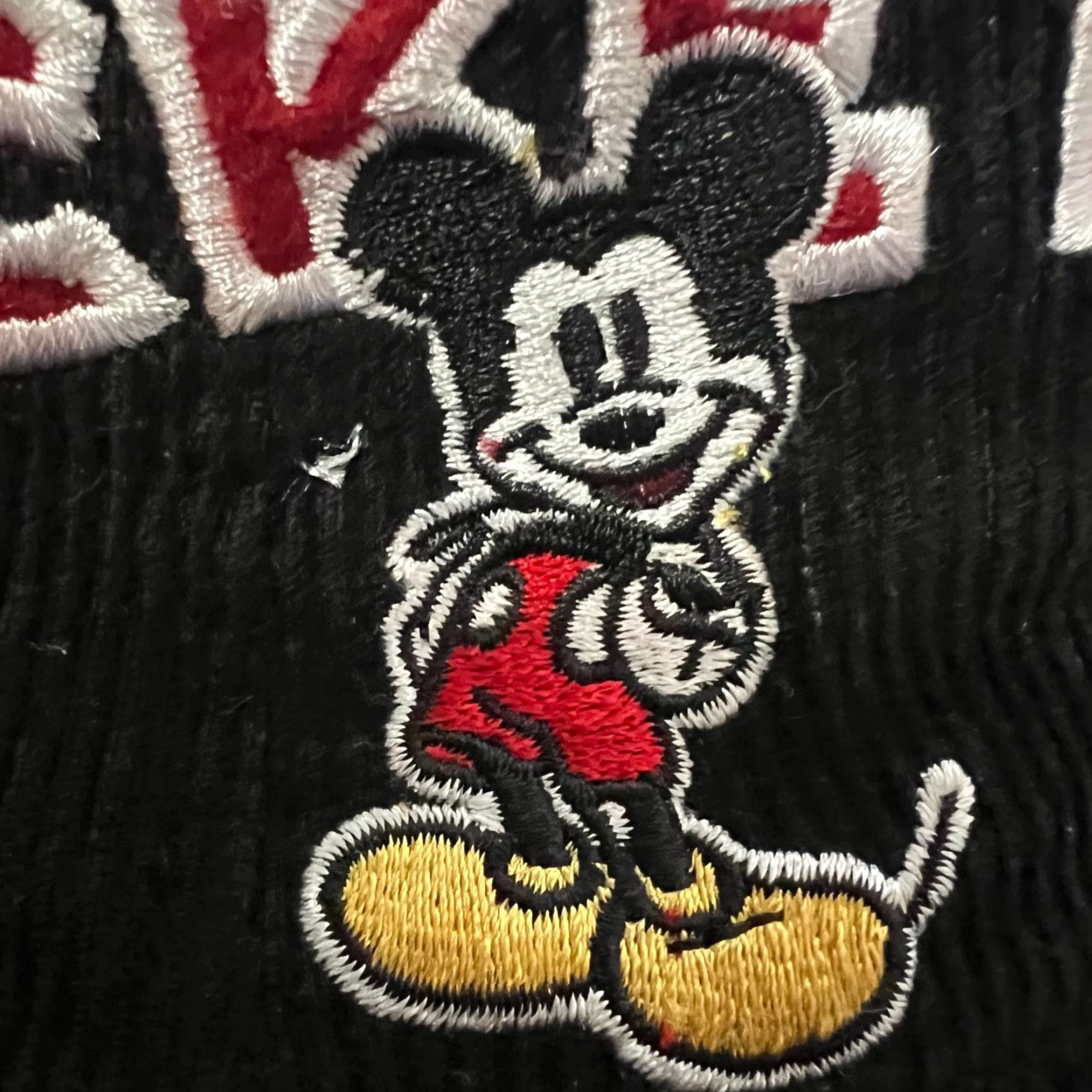 Disney VINTAGE Disney Mickey Mouse Corduroy Hat Adult Black Adjustable Hat Size ONE SIZE - 3 Thumbnail